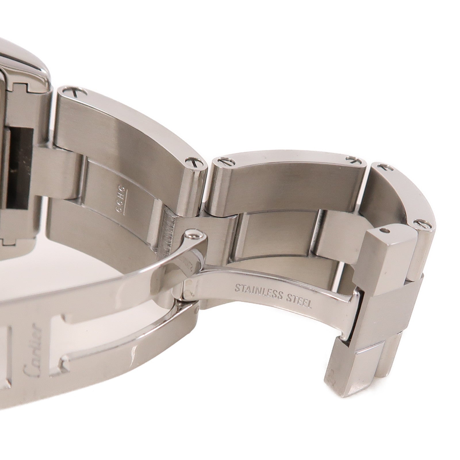 CARTIER Roadster不鏽鋼手錶自動機芯銀色