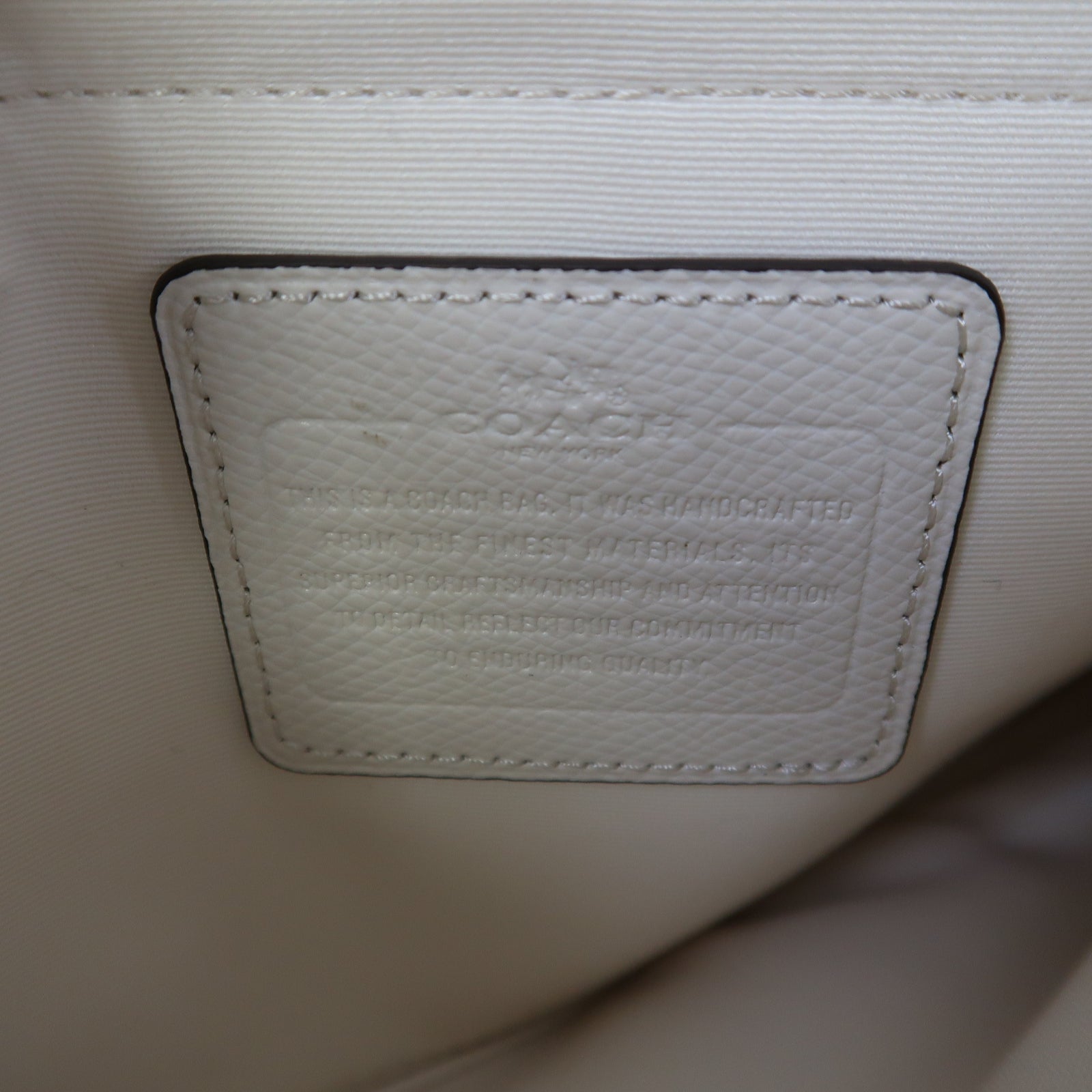 COACH 塗層帆布Margot Carryall金扣手挽肩背兩用袋米色