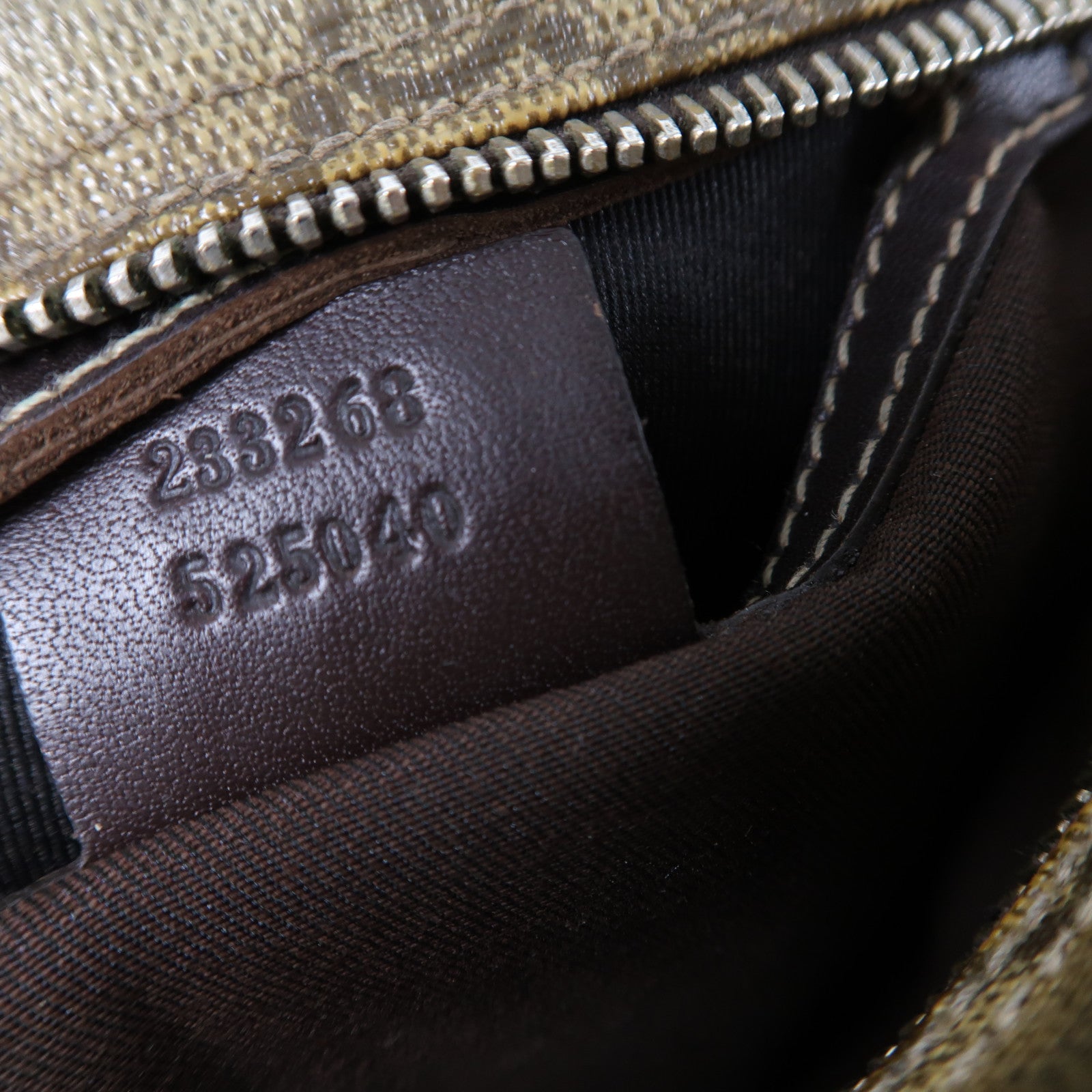 GUCCI 【激減優惠】塗層帆布Shoulder Bag金扣啡色