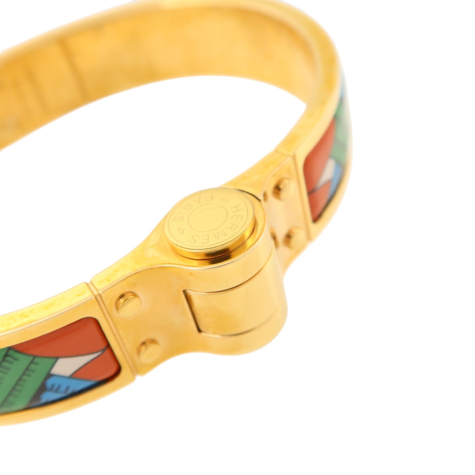 HERMES 金屬/琺瑯Charniere Narrow Bangle手鐲