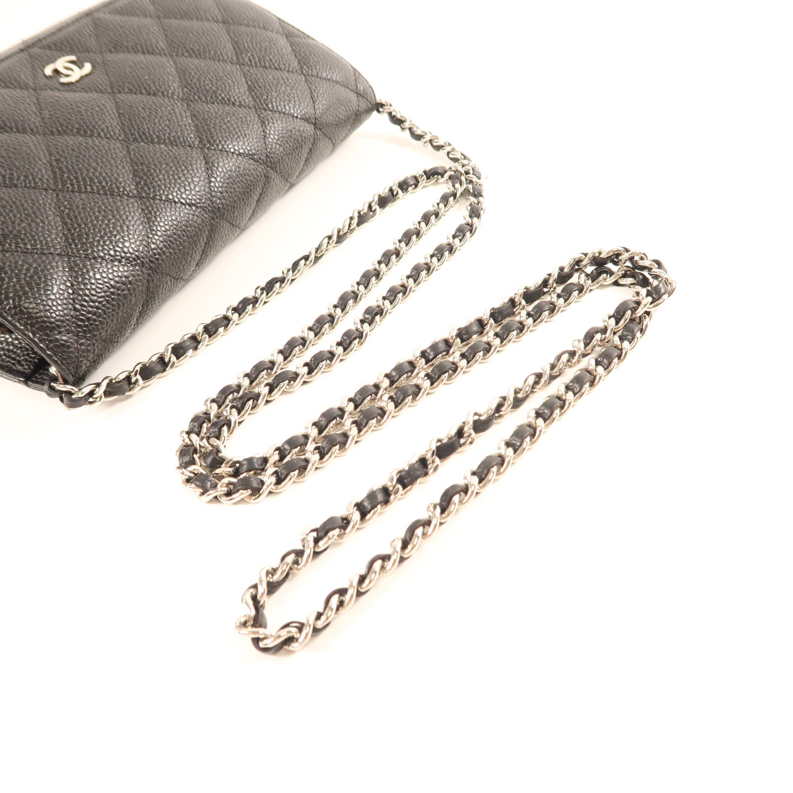 CHANEL 牛皮皮革WOC Wallet On Chain鏈帶肩背袋