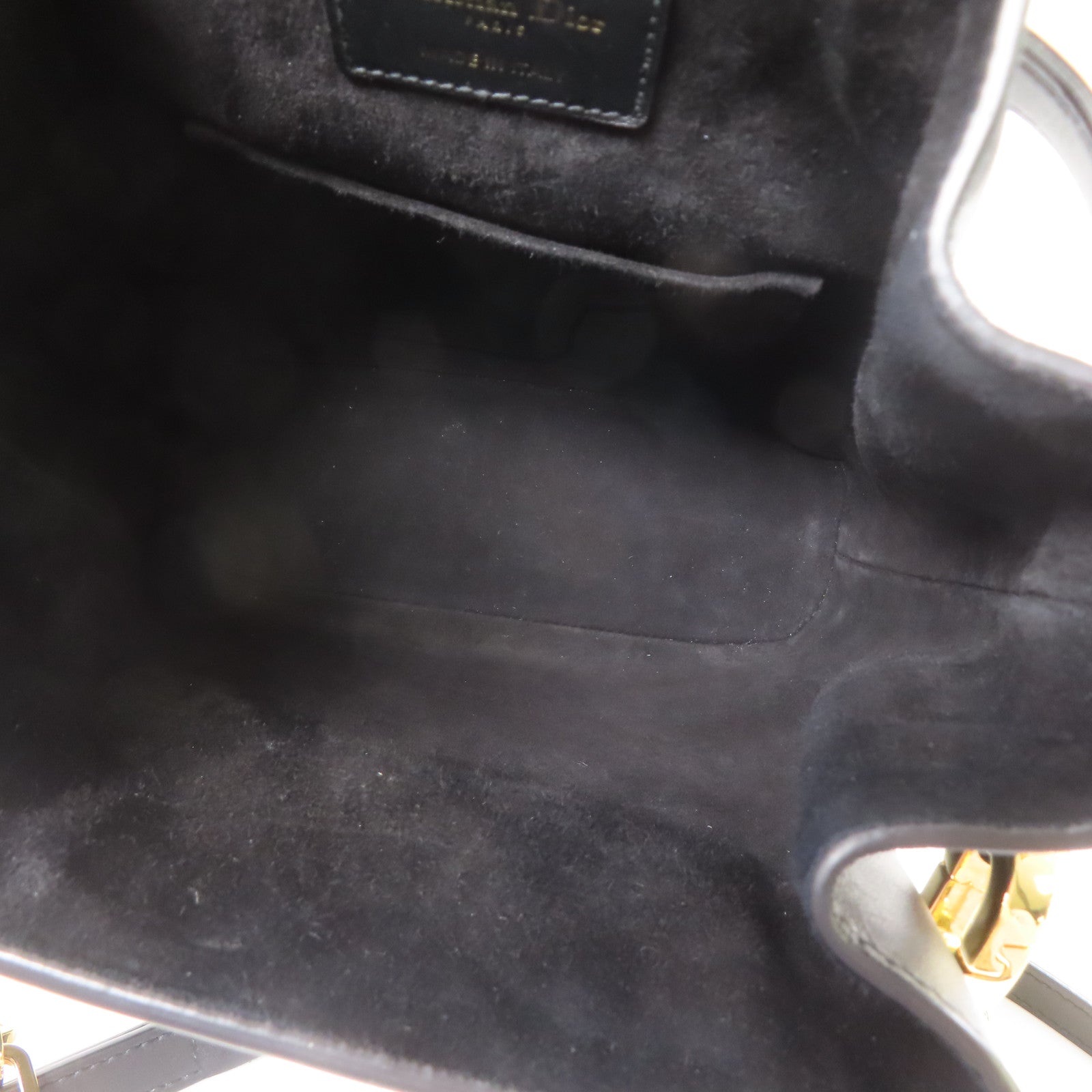 Dior 牛皮皮革C'est Dior Bag金扣手挽肩背兩用袋黑色