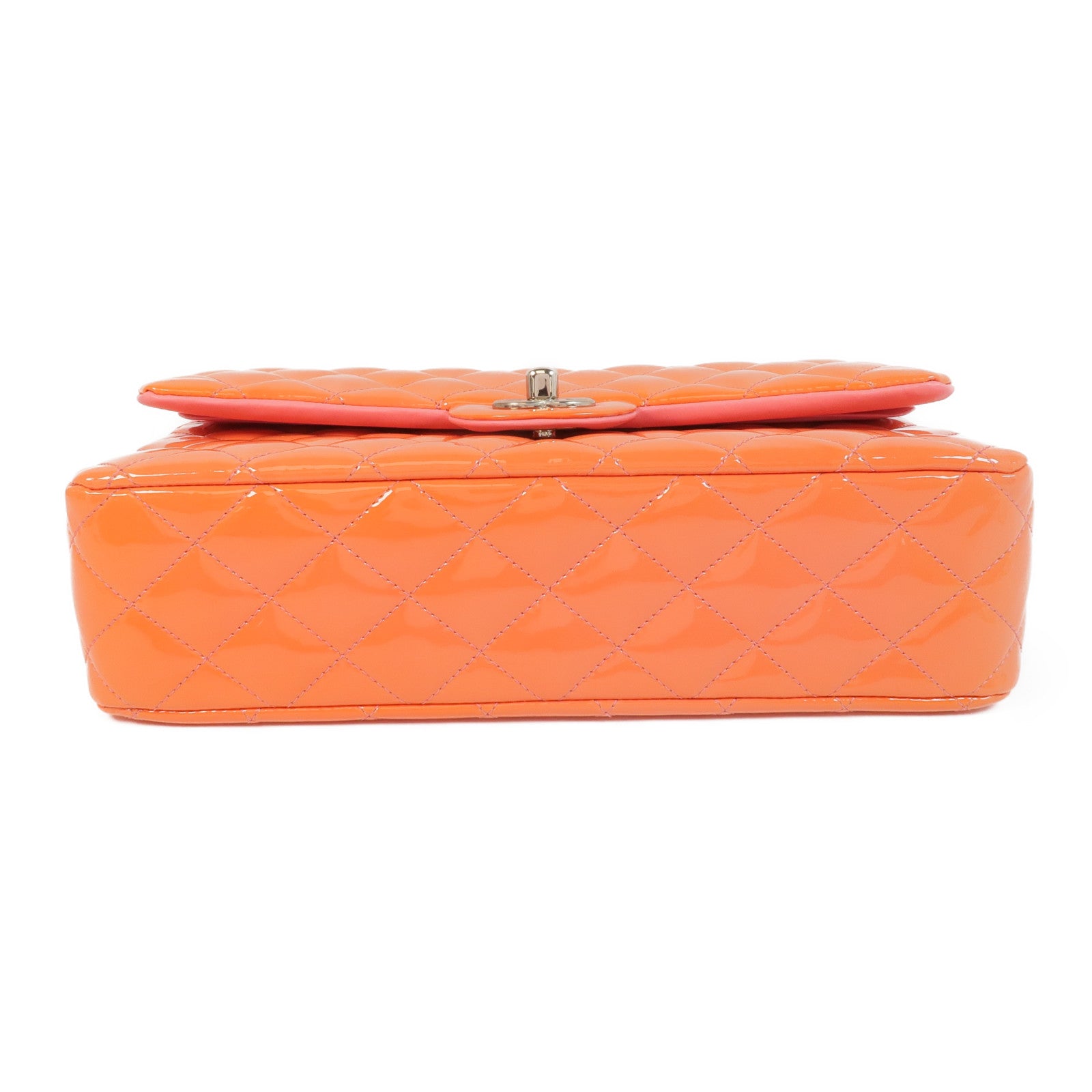 CHANEL 漆皮皮革Classic 25銀扣鏈帶肩背袋