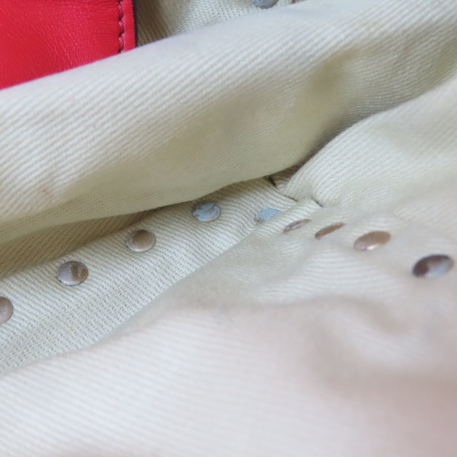 Valentino 牛皮皮革2 Way Shoulder Bag金扣手挽肩背兩用袋紅色