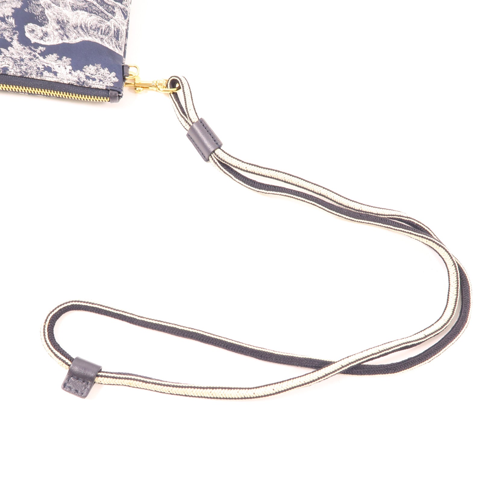 Dior 尼龍Shoulder Bag金扣肩背袋深藍色/白色