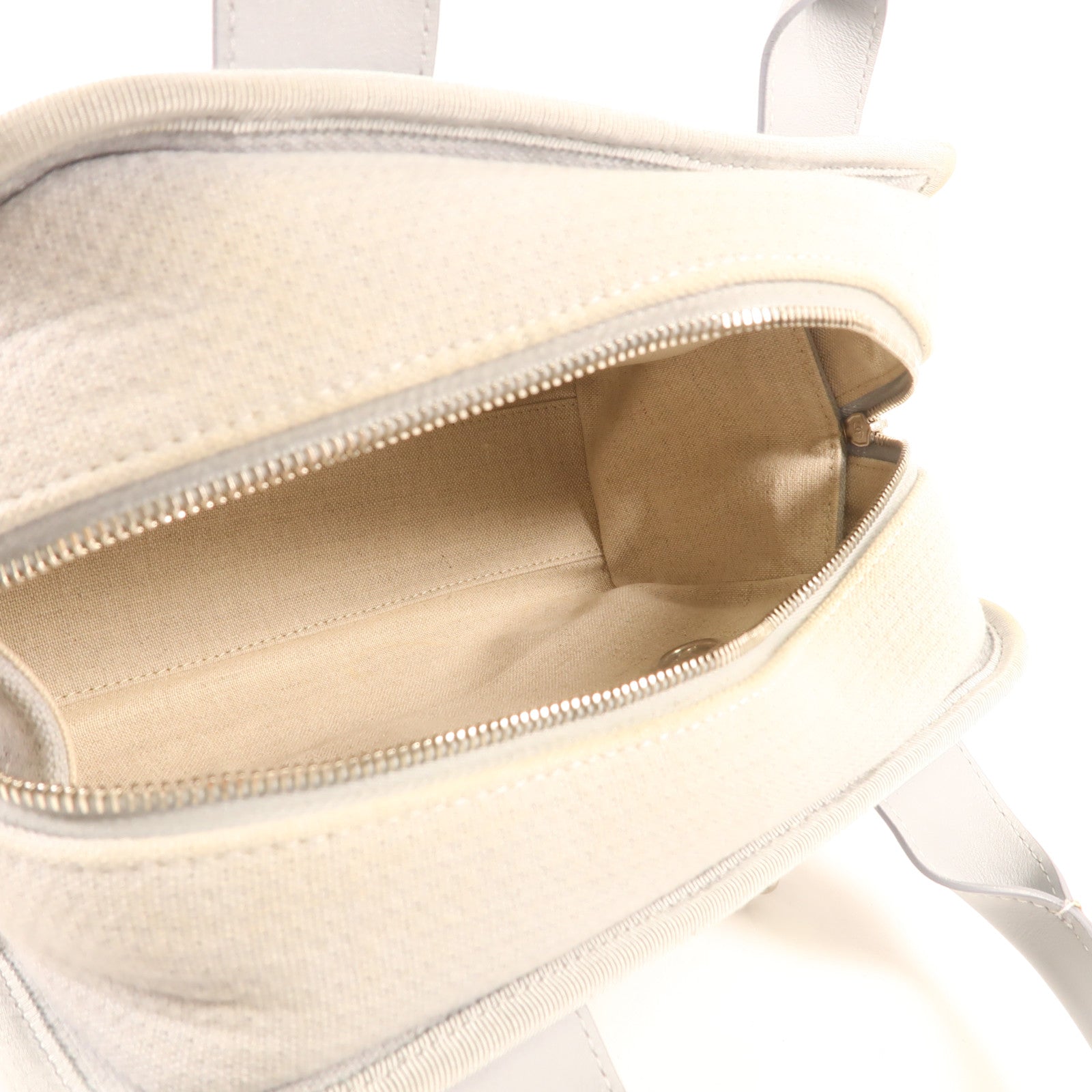 CHANEL 帆布Deauville Bowling銀扣手挽肩背兩用袋