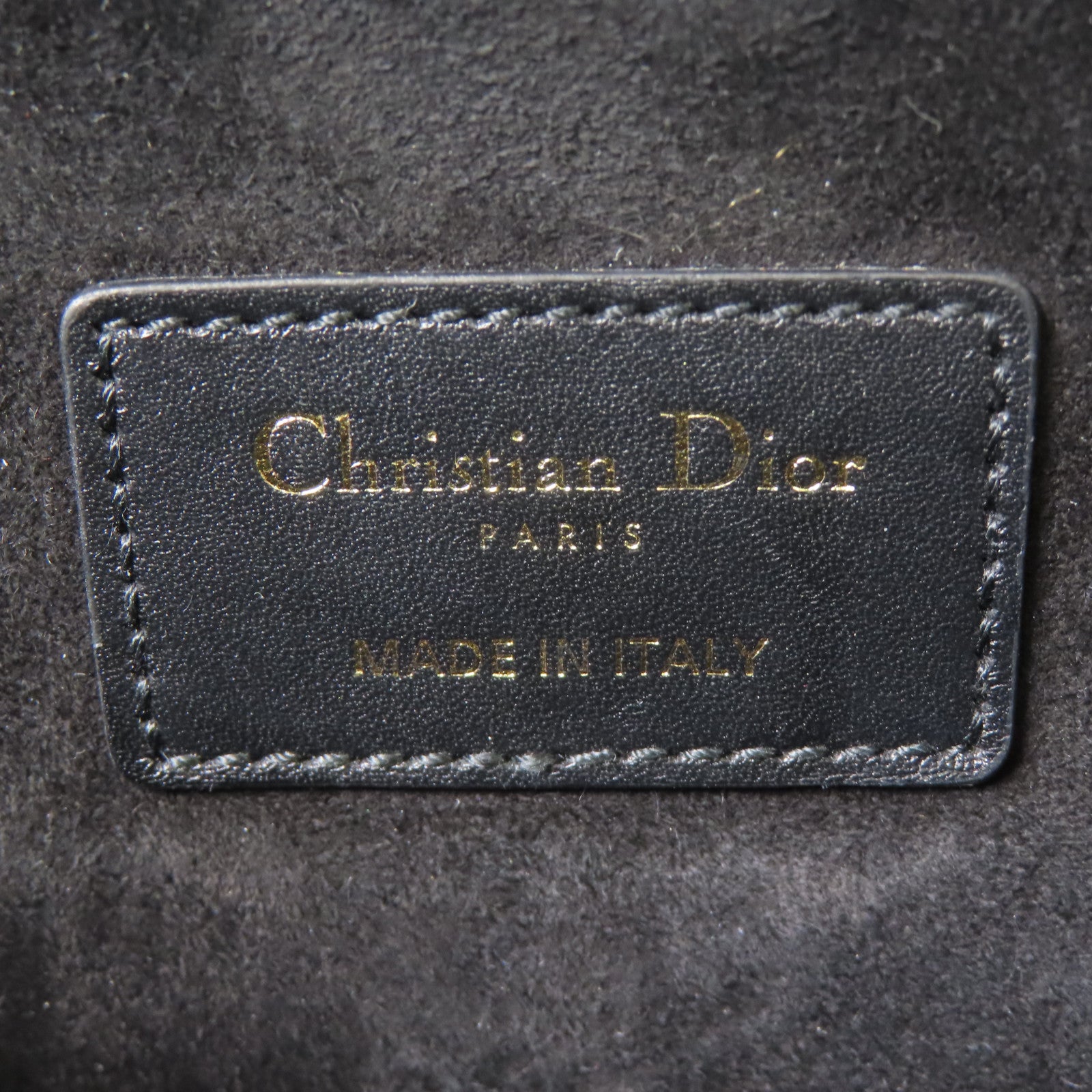 Dior 牛皮皮革C'est Dior Bag金扣手挽肩背兩用袋黑色