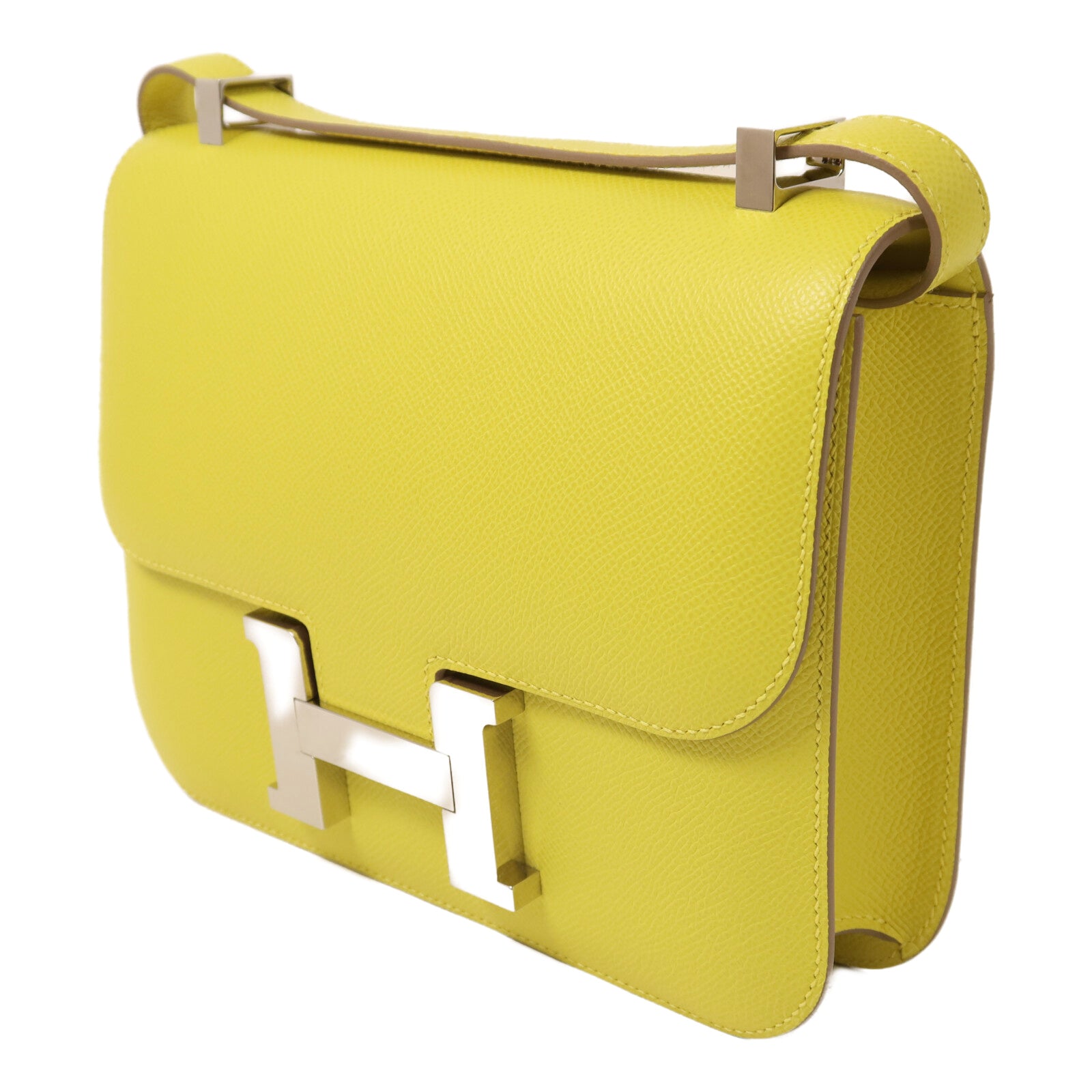 HERMES Epsom皮革Constance 24肩背袋Lime