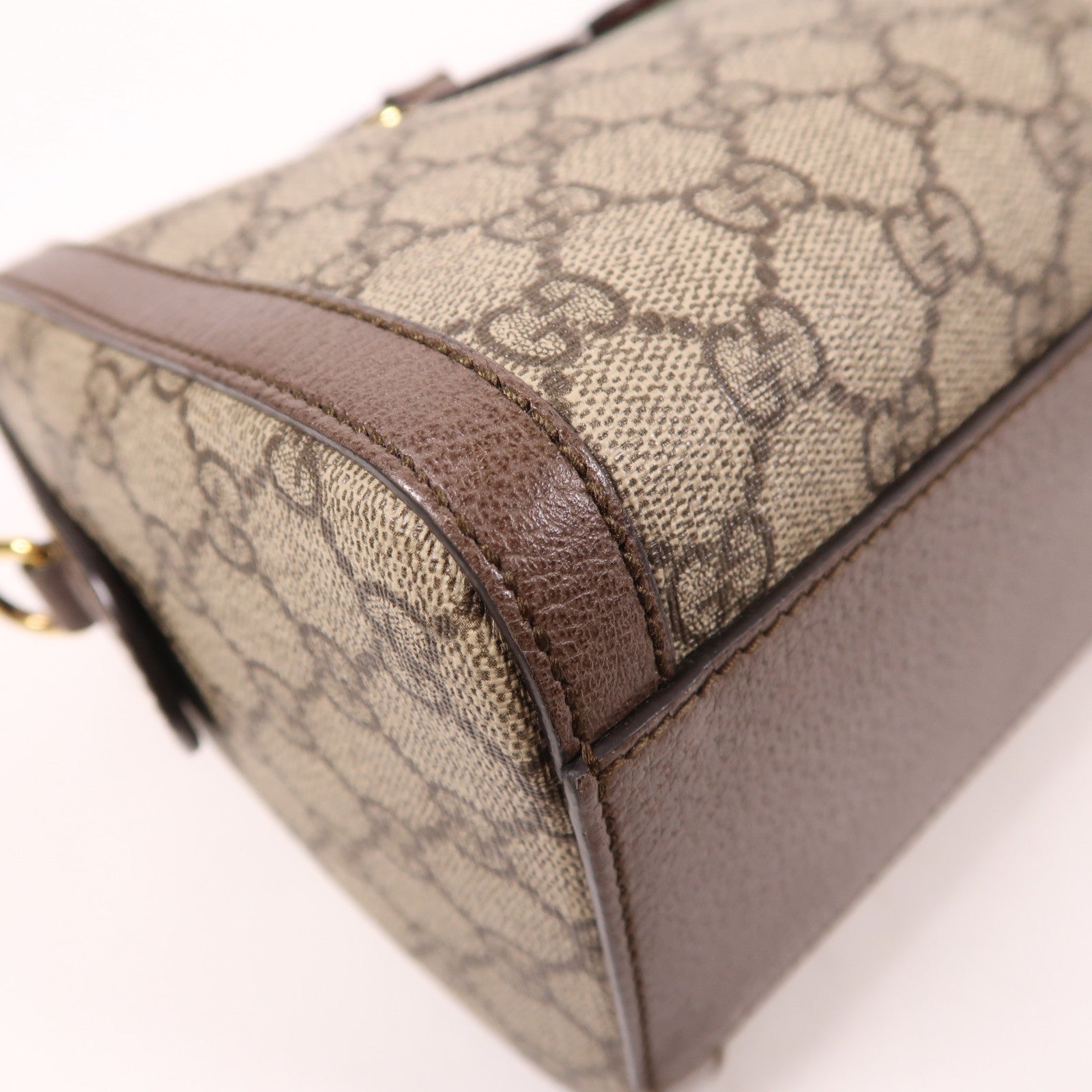 GUCCI 塗層帆布Boston Bag金扣手挽肩背兩用袋