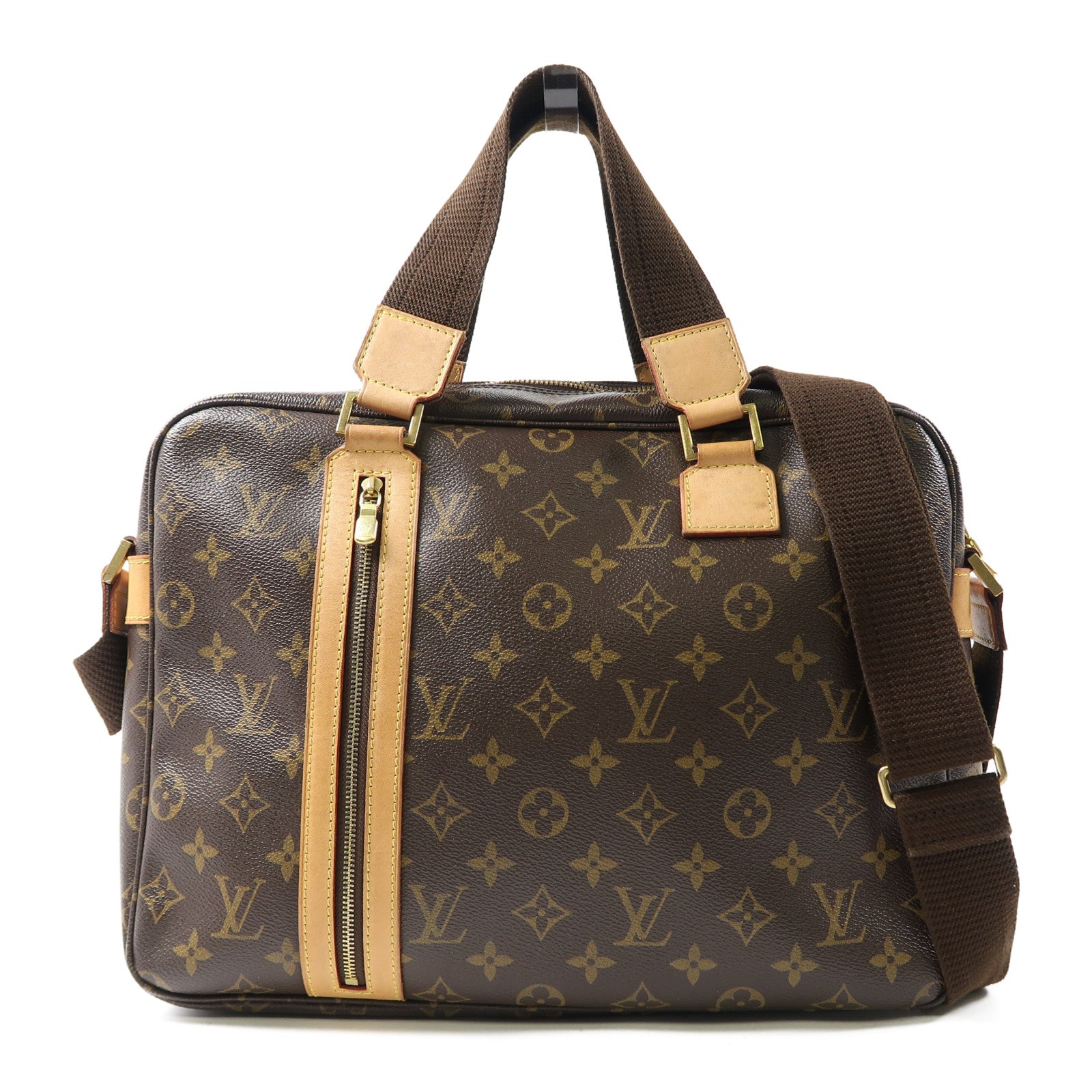 LOUIS VUITTON Monogram Sac Bosphore金扣手挽肩背兩用袋啡色