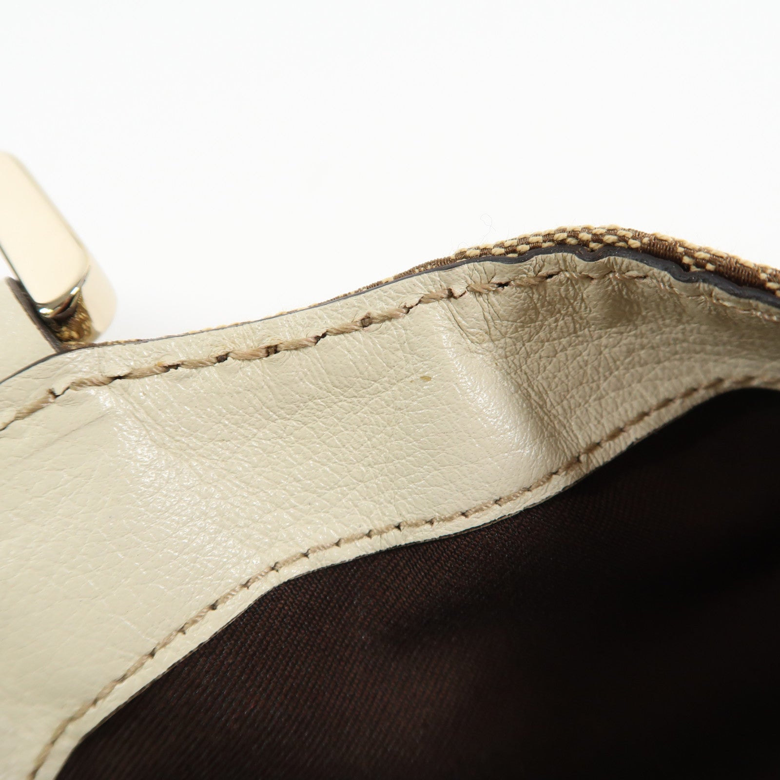 GUCCI 帆布Web Flap Tote銀扣手挽袋