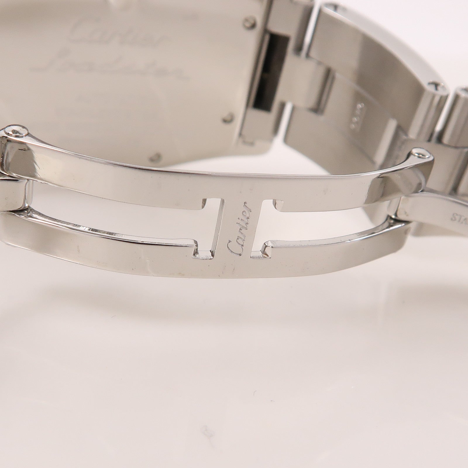 CARTIER Roadster不鏽鋼手錶自動機芯銀色