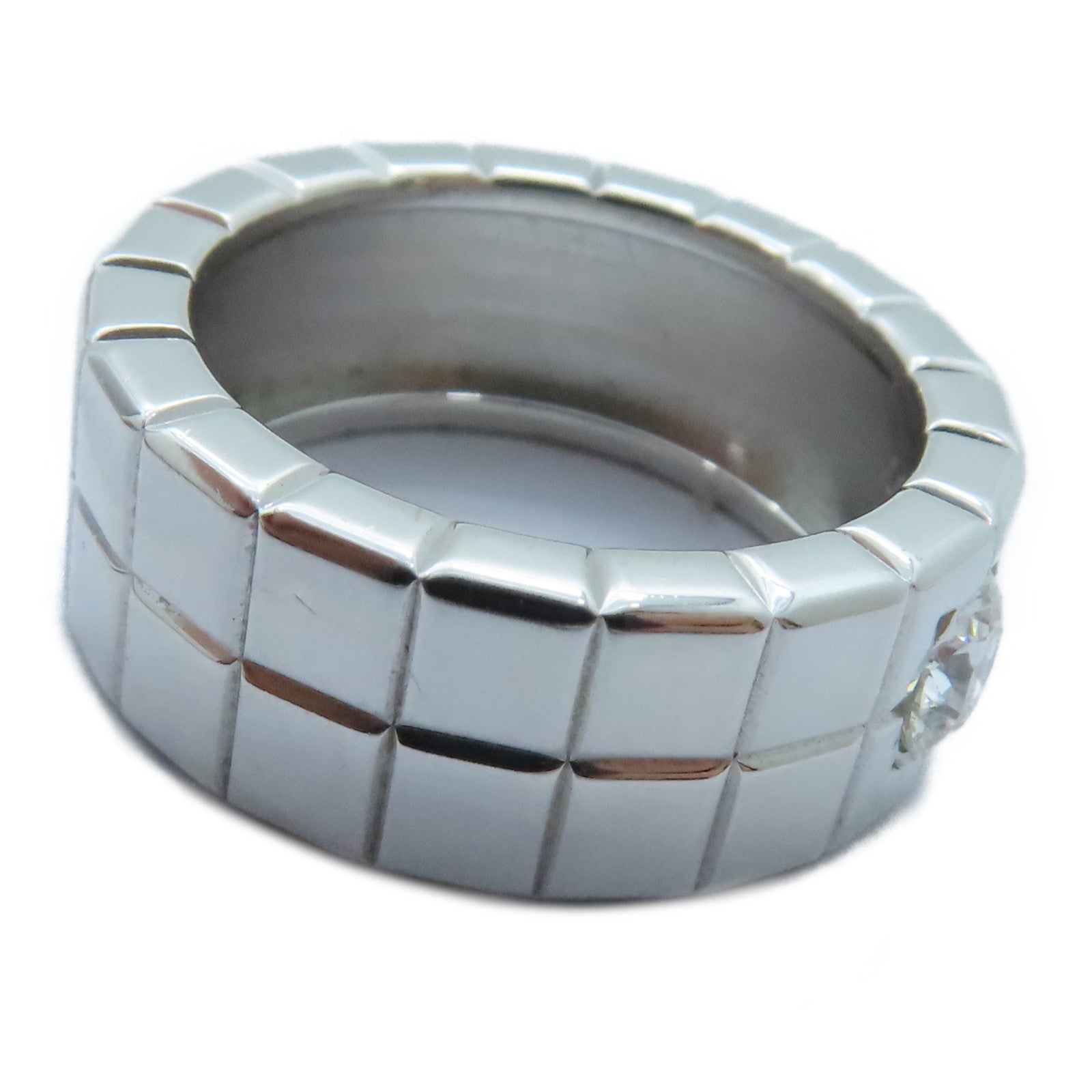 Chopard 18K白金Ice Cube Diamond戒指US#6.25/