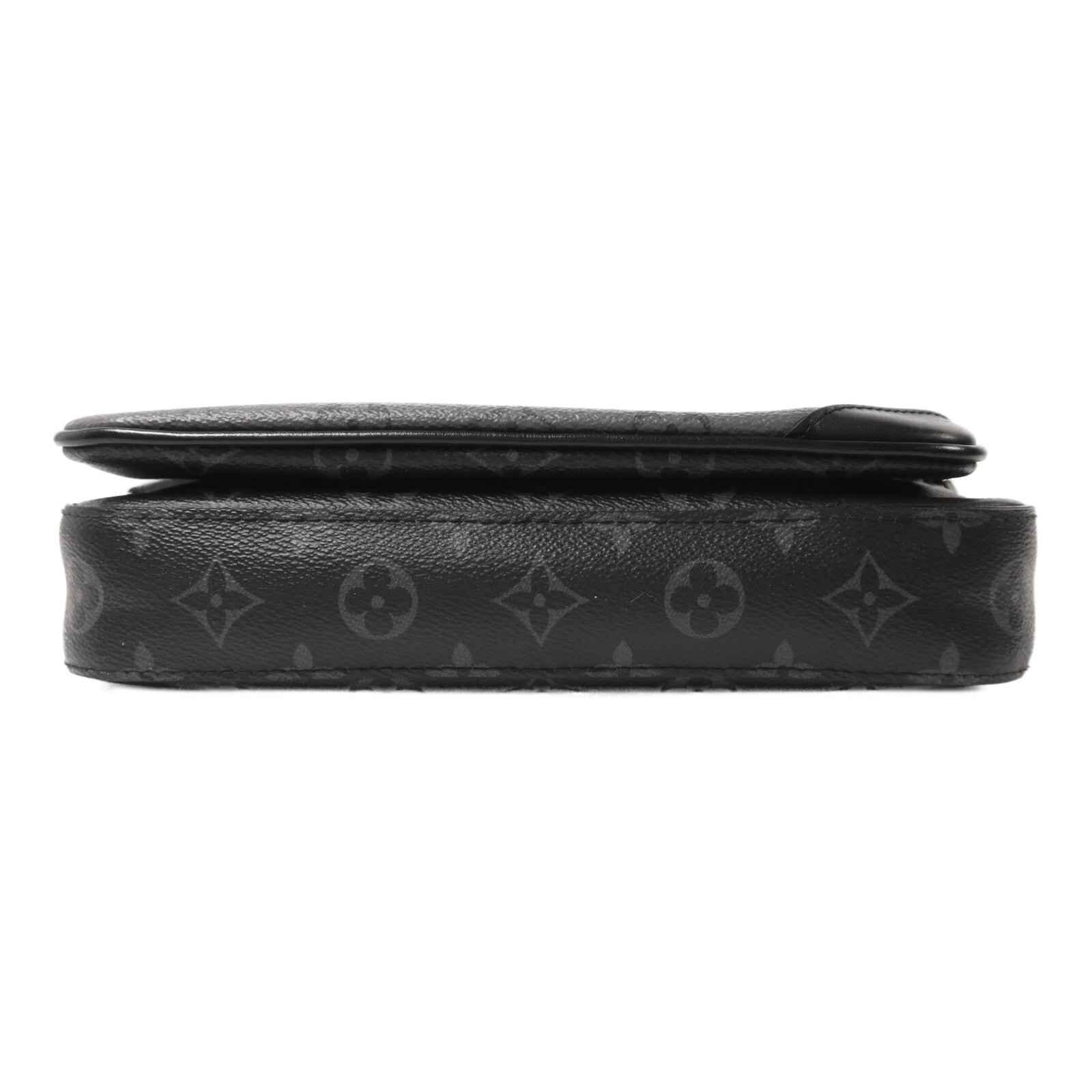 LOUIS VUITTON Monogram Eclipse Reverse Trio Messenger銀扣肩背袋灰色