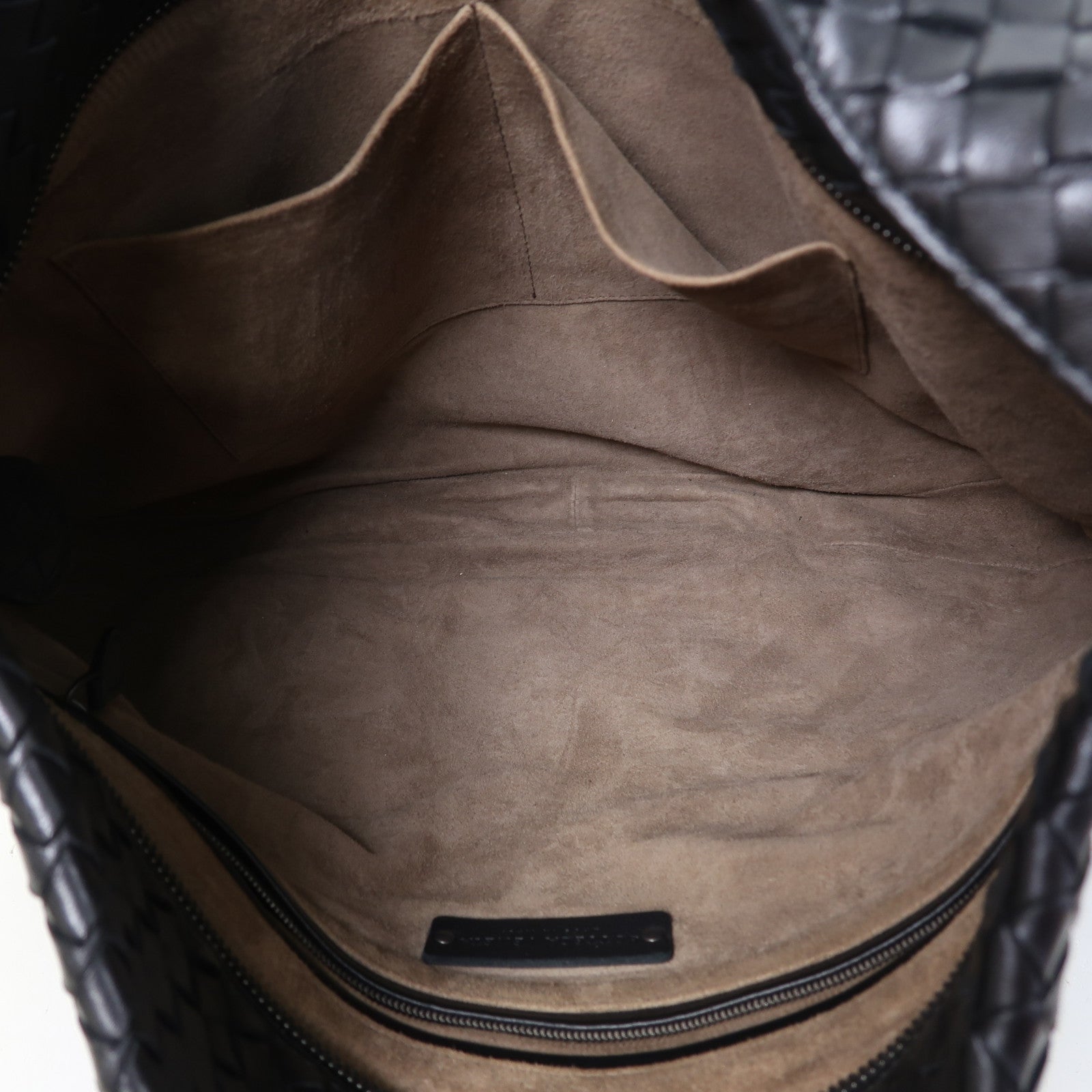 BOTTEGA VENETA 織紋羊皮皮革Shoulder Bag肩背袋黑色