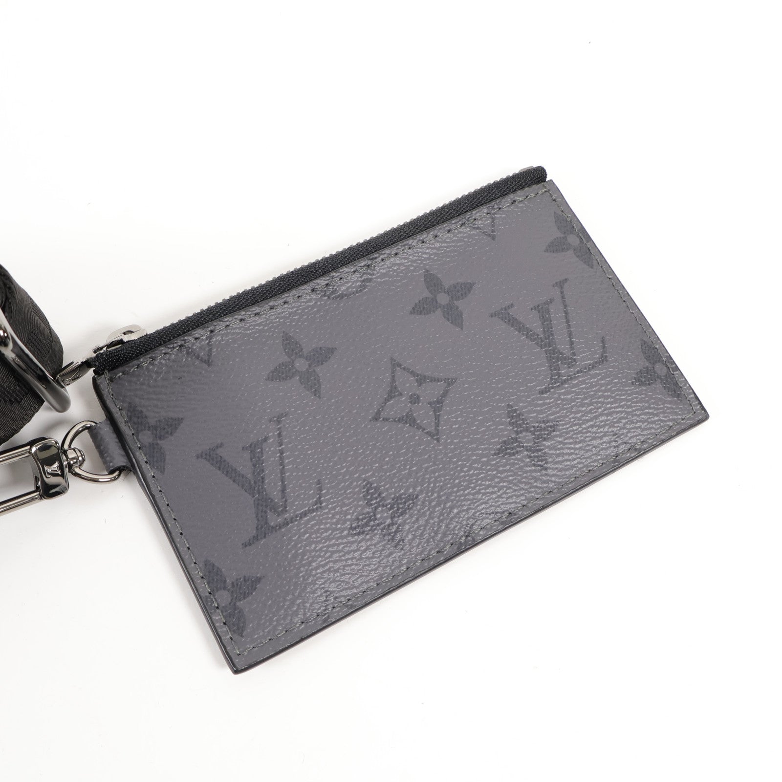 LOUIS VUITTON Monogram Eclipse Gaston銀扣肩背袋