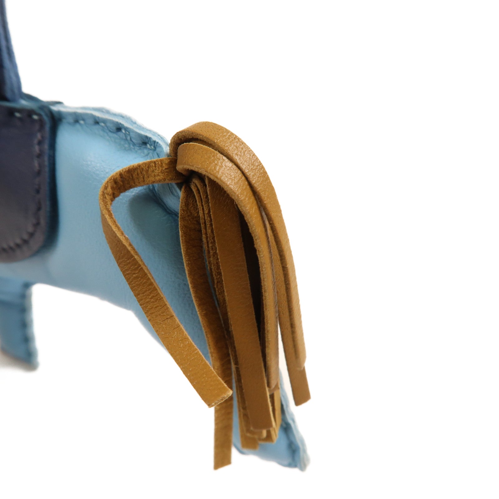 HERMES 【激減優惠】Swift皮革Rodeo MM掛飾藍色