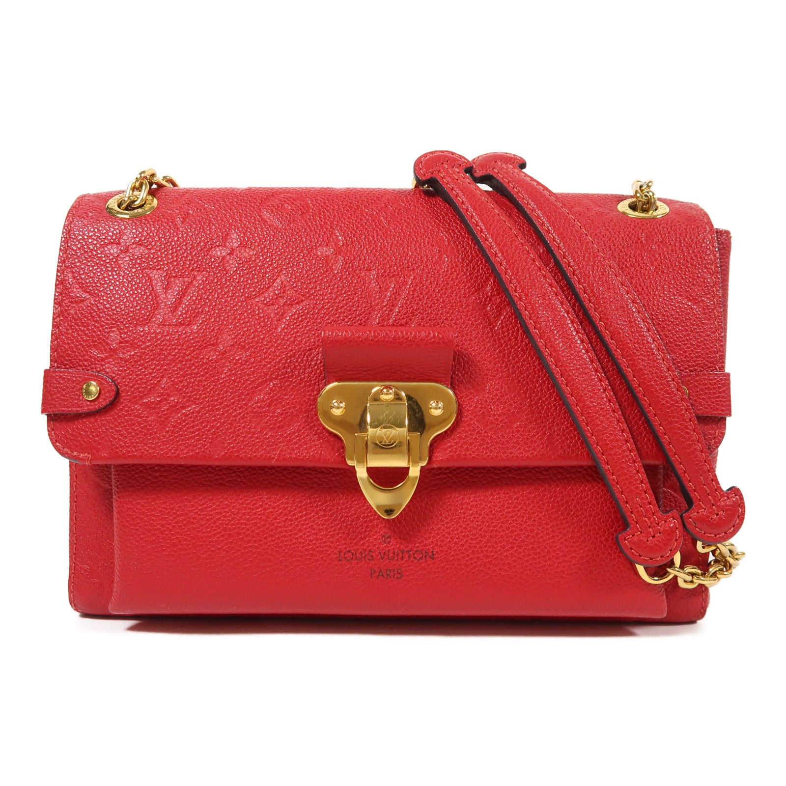 LOUIS VUITTON LV GHW Vavin Shoulder Bag M44554 Monogram Empreinte Red