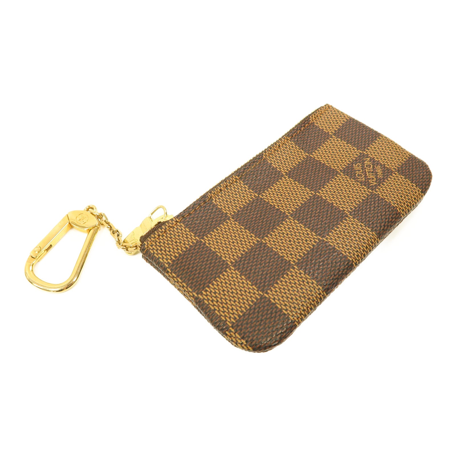 LOUIS VUITTON Damier Key & Coin Case金扣鑰匙零錢包啡色