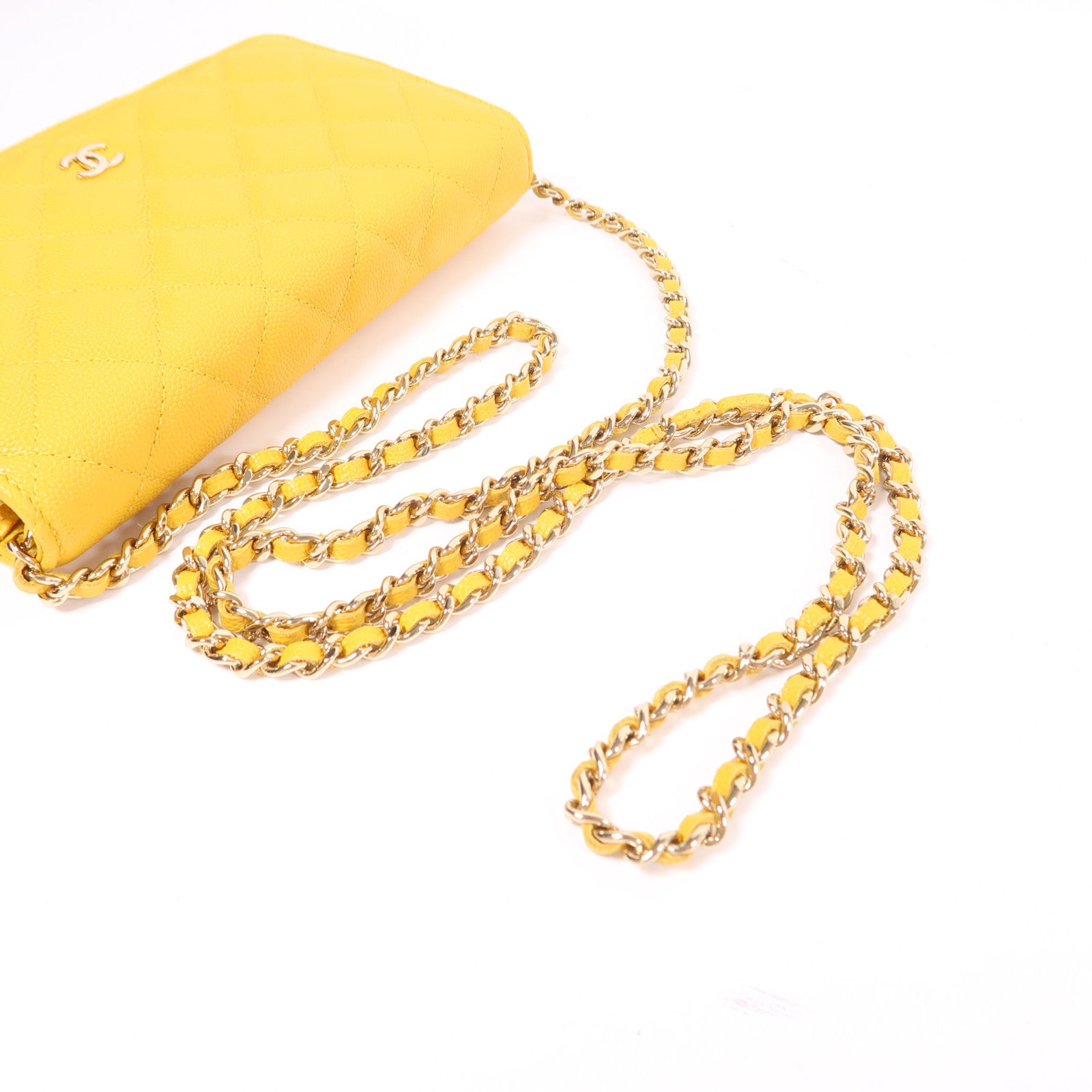 CHANEL 牛皮皮革WOC Wallet On Chain鏈帶肩背袋