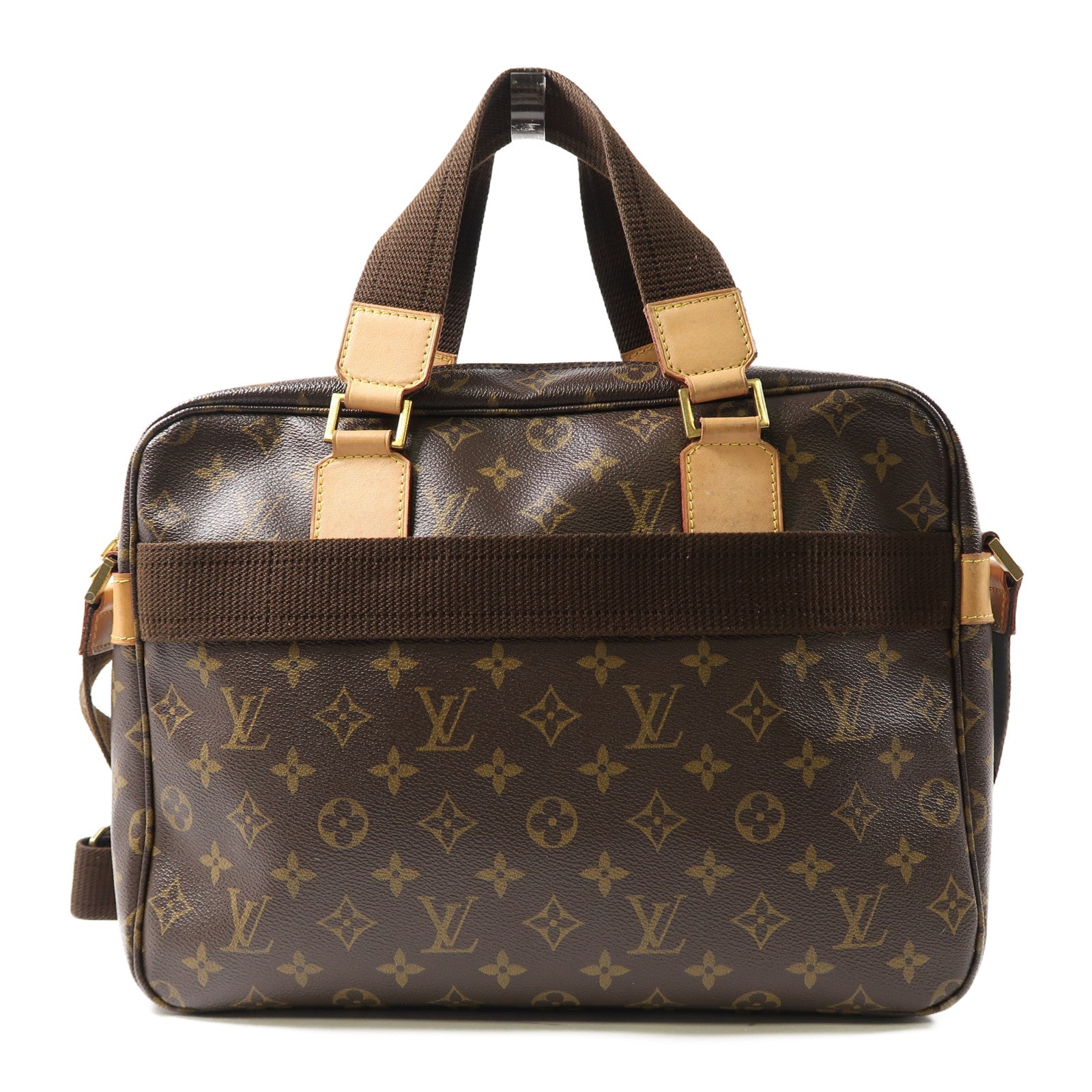 LOUIS VUITTON Monogram Sac Bosphore金扣手挽肩背兩用袋啡色