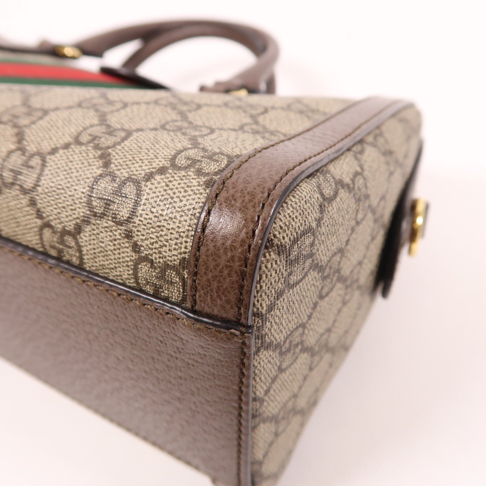 GUCCI 塗層帆布Boston Bag金扣手挽肩背兩用袋