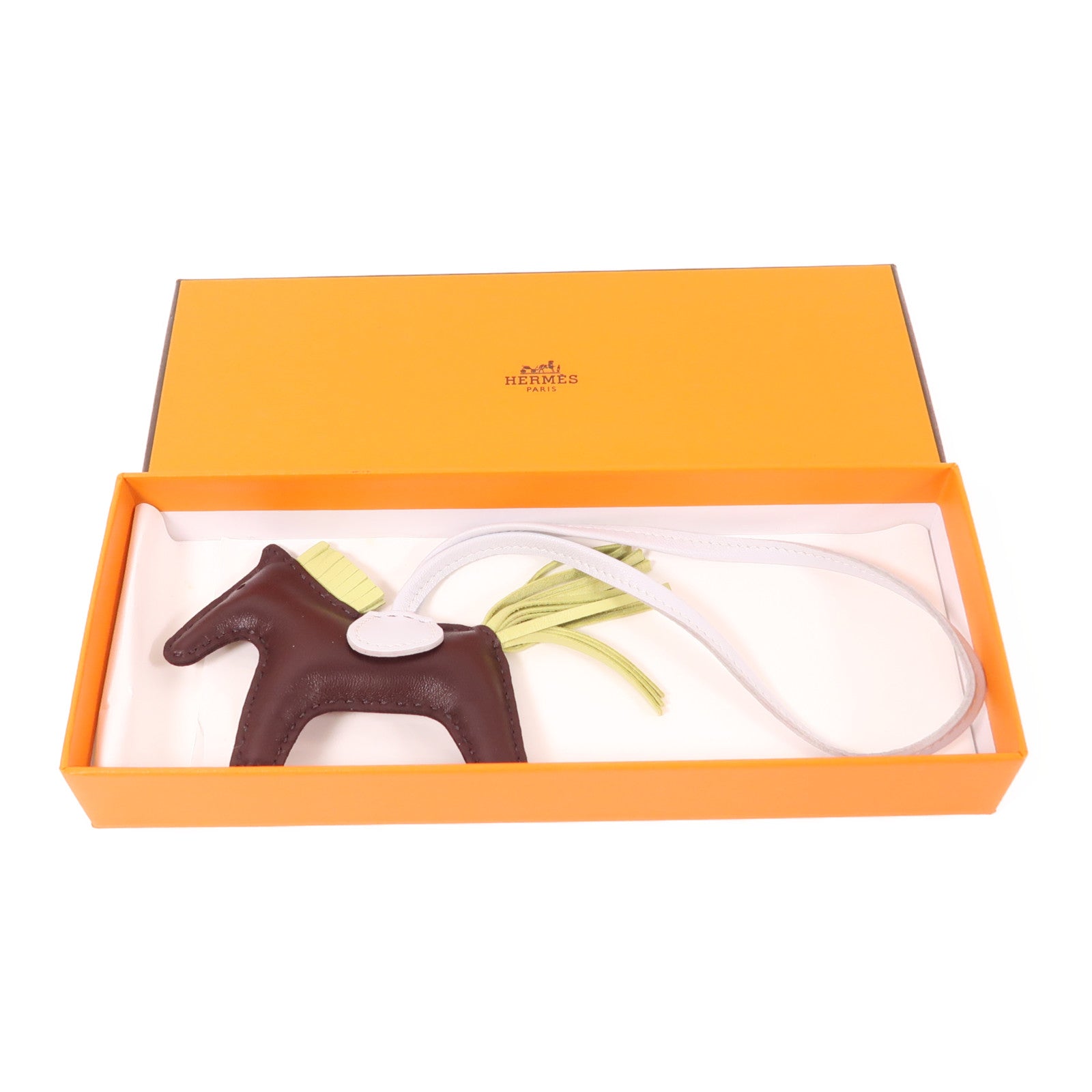 HERMES Rodeo PM Charm Swift Leather 0G Rouge Sellier