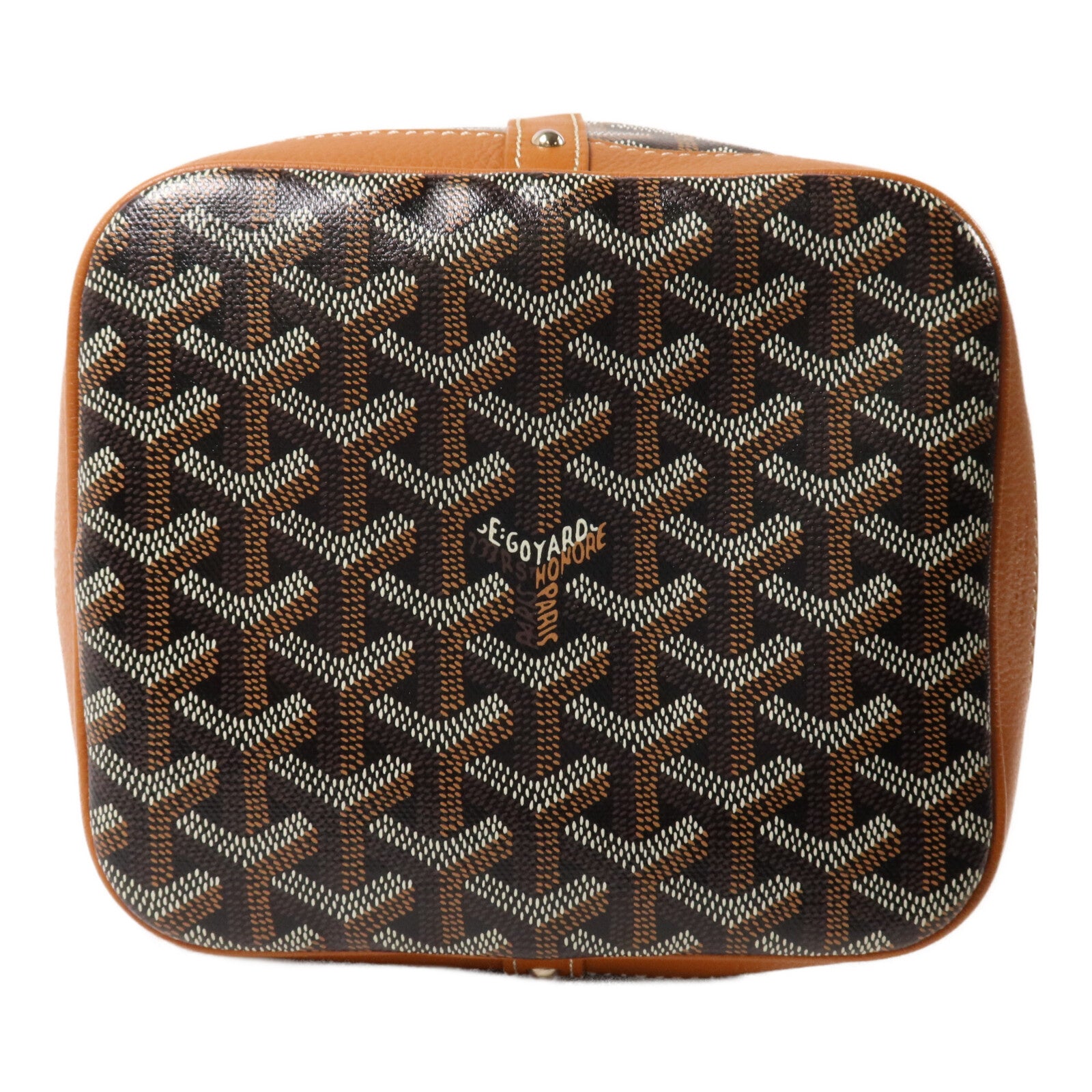GOYARD 塗層帆布/牛皮皮革Petit Flot PM肩背袋