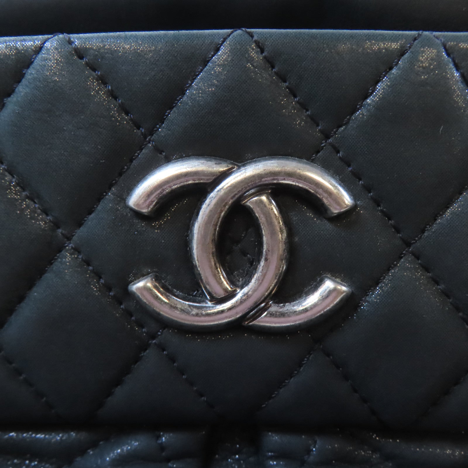 CHANEL 【激減優惠】菱格牛皮皮革Chain Shoulder Bag鏈帶肩背袋深綠色
