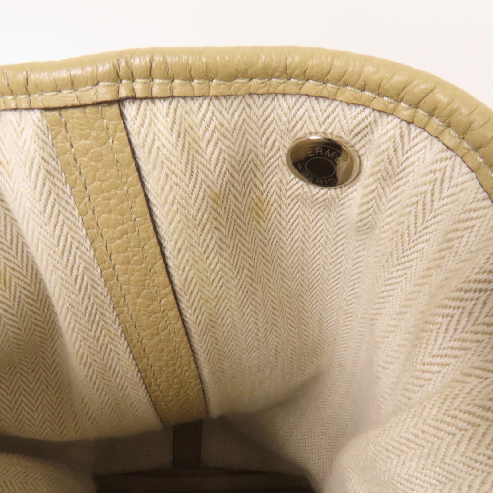 HERMES Negonda皮革Garden Party PM銀扣手挽袋Trench