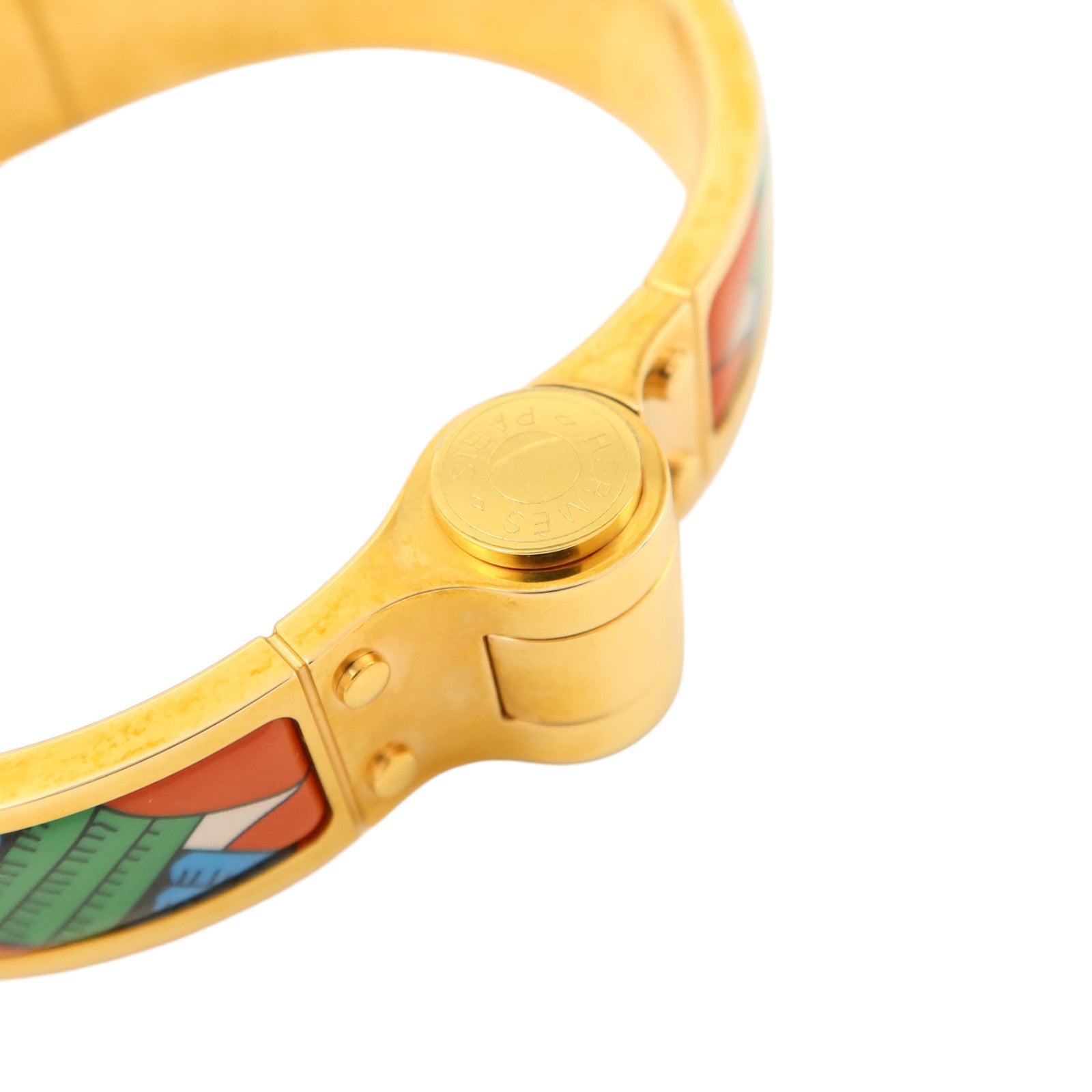 HERMES 金屬/琺瑯Charniere Narrow Bangle手鐲