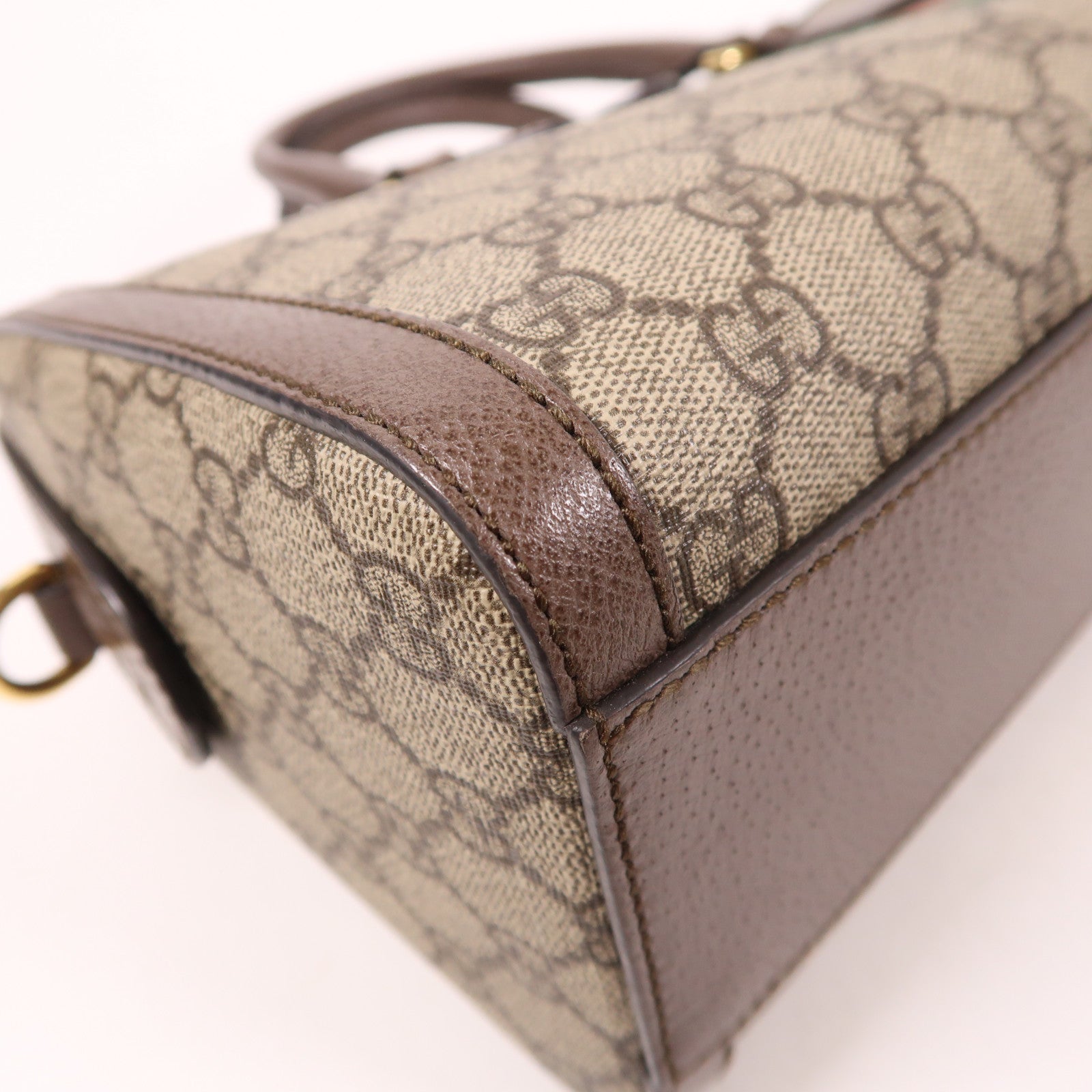 GUCCI 塗層帆布Boston Bag金扣手挽肩背兩用袋