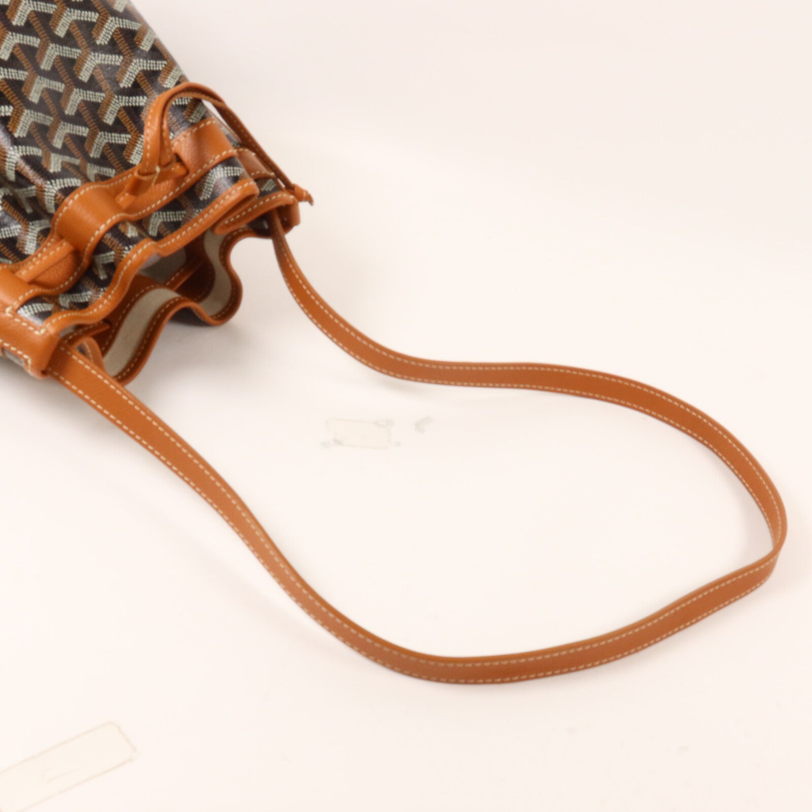 GOYARD 塗層帆布/牛皮皮革Petit Flot PM肩背袋