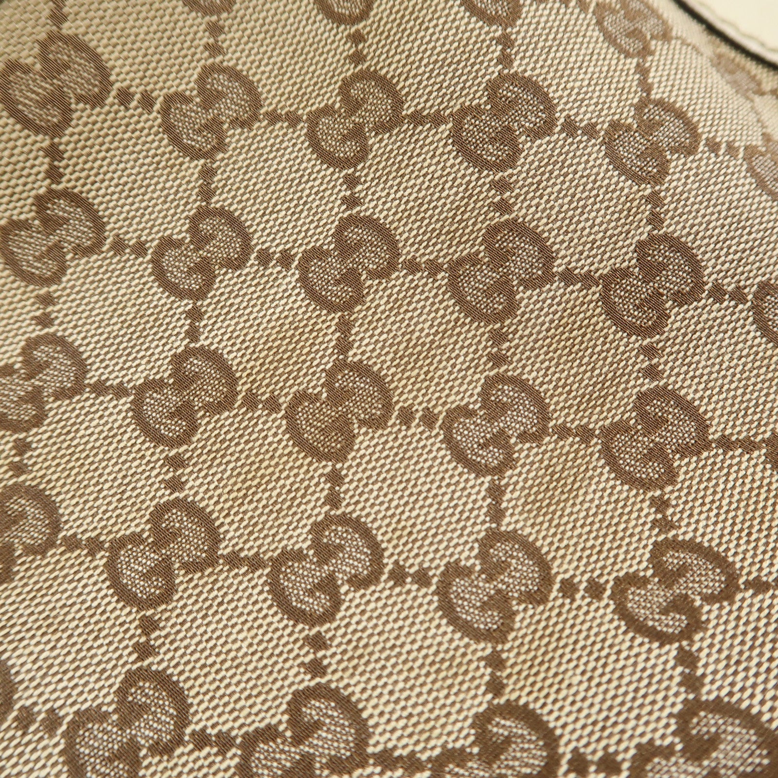 GUCCI 帆布Web Flap Tote銀扣手挽袋