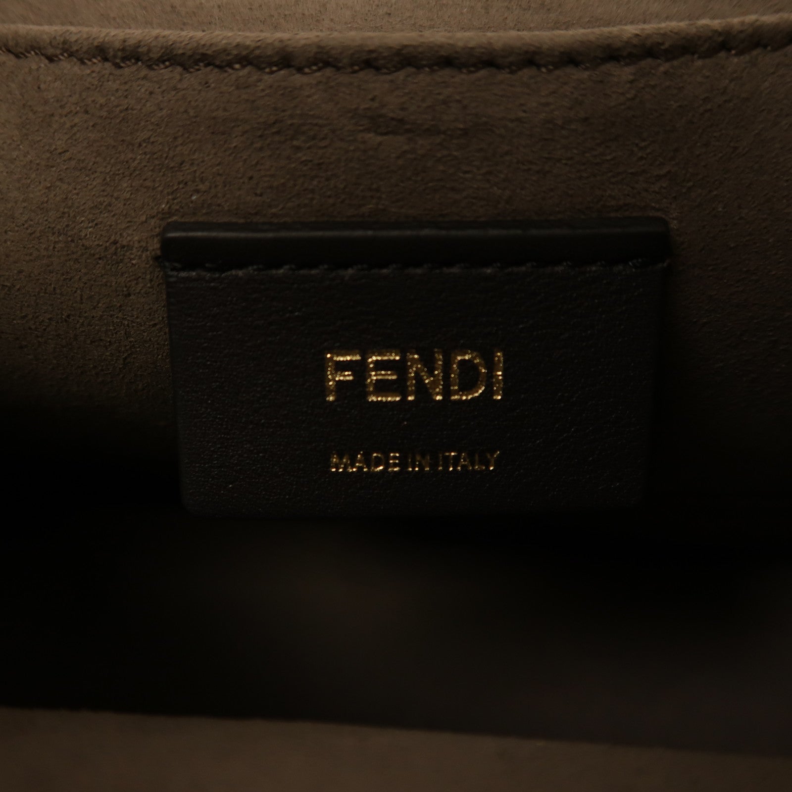 FENDI 蛇皮皮革Kan I鏈帶肩背袋灰色