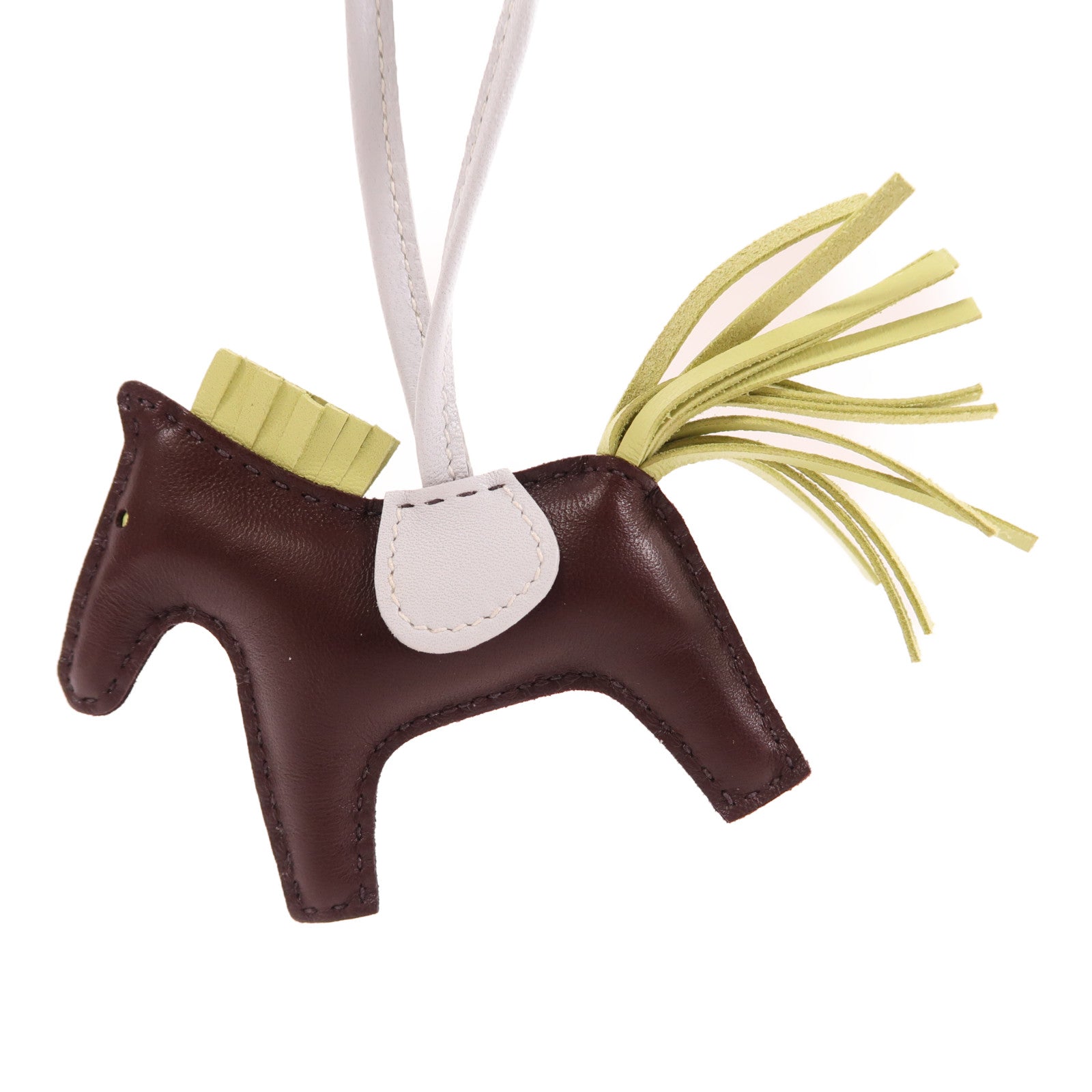 HERMES Rodeo PM Charm Swift Leather 0G Rouge Sellier