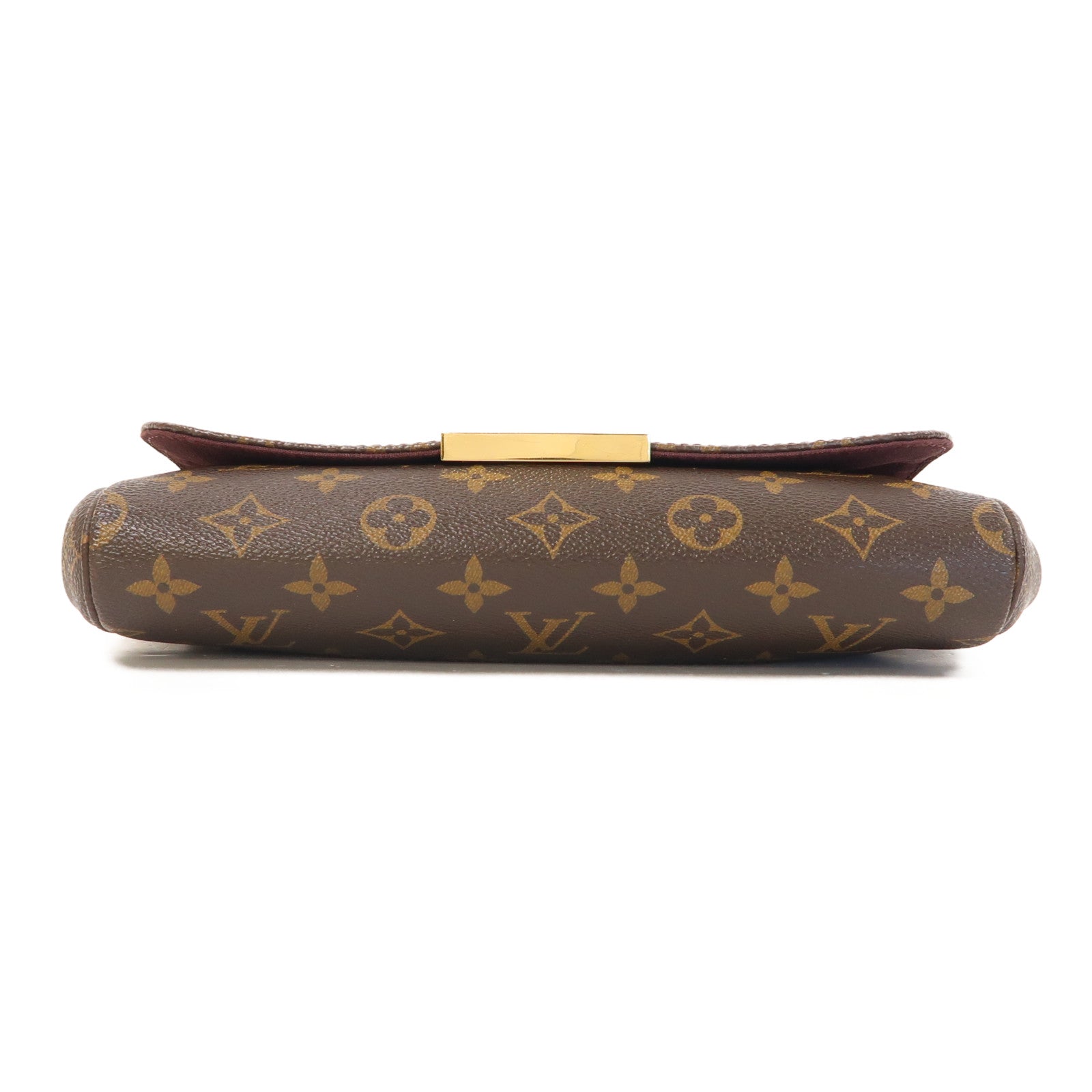 LOUIS VUITTON Monogram Favorite MM金扣鏈帶肩背袋啡色