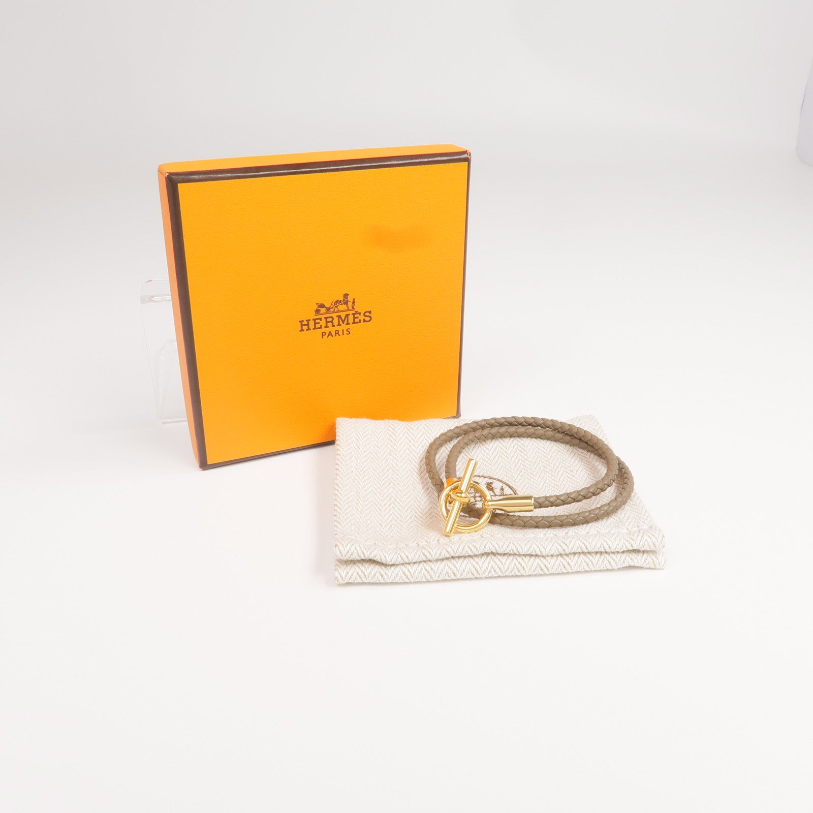 HERMES Swift皮革Glenan Double Tour Bracelet手鏈