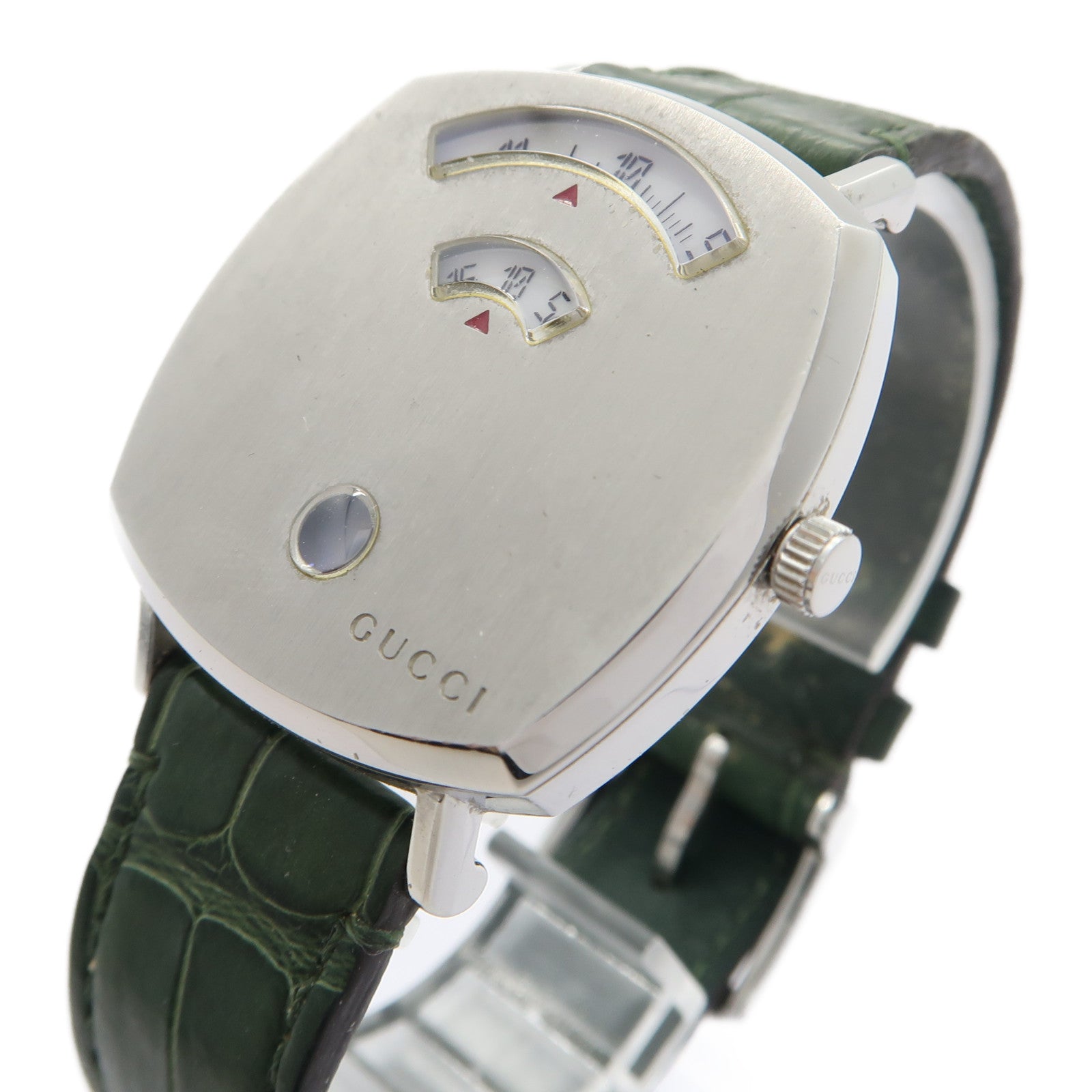 GUCCI Watch不鏽鋼手錶石英機芯銀色