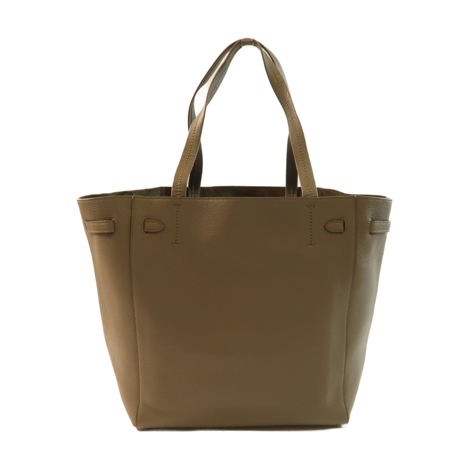 CELINE 牛皮皮革Tote Bag金扣手挽袋灰色