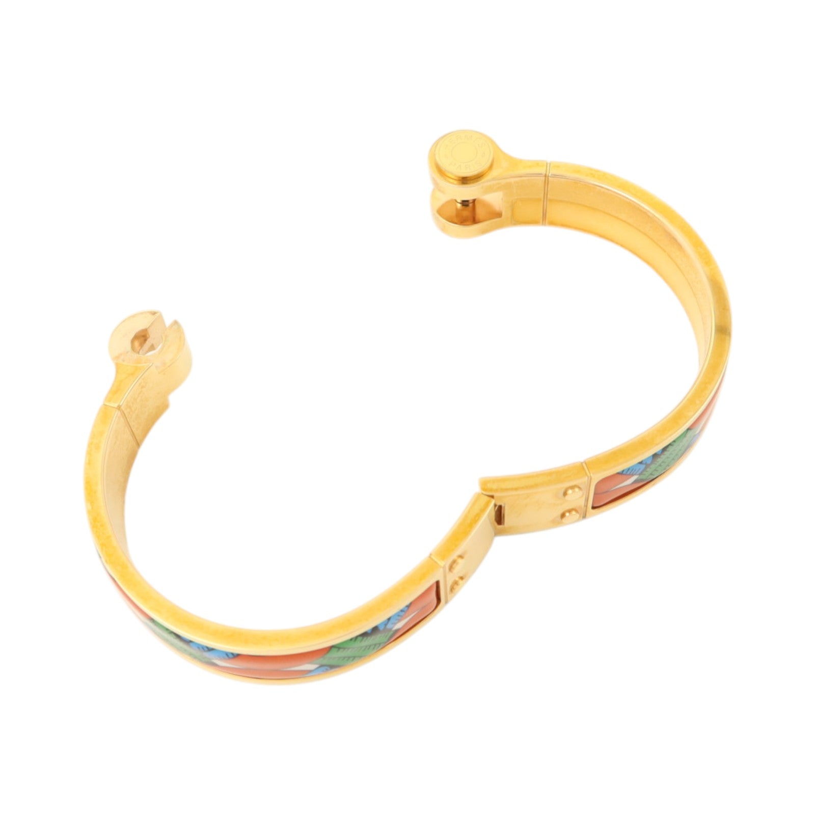 HERMES 金屬/琺瑯Charniere Narrow Bangle手鐲