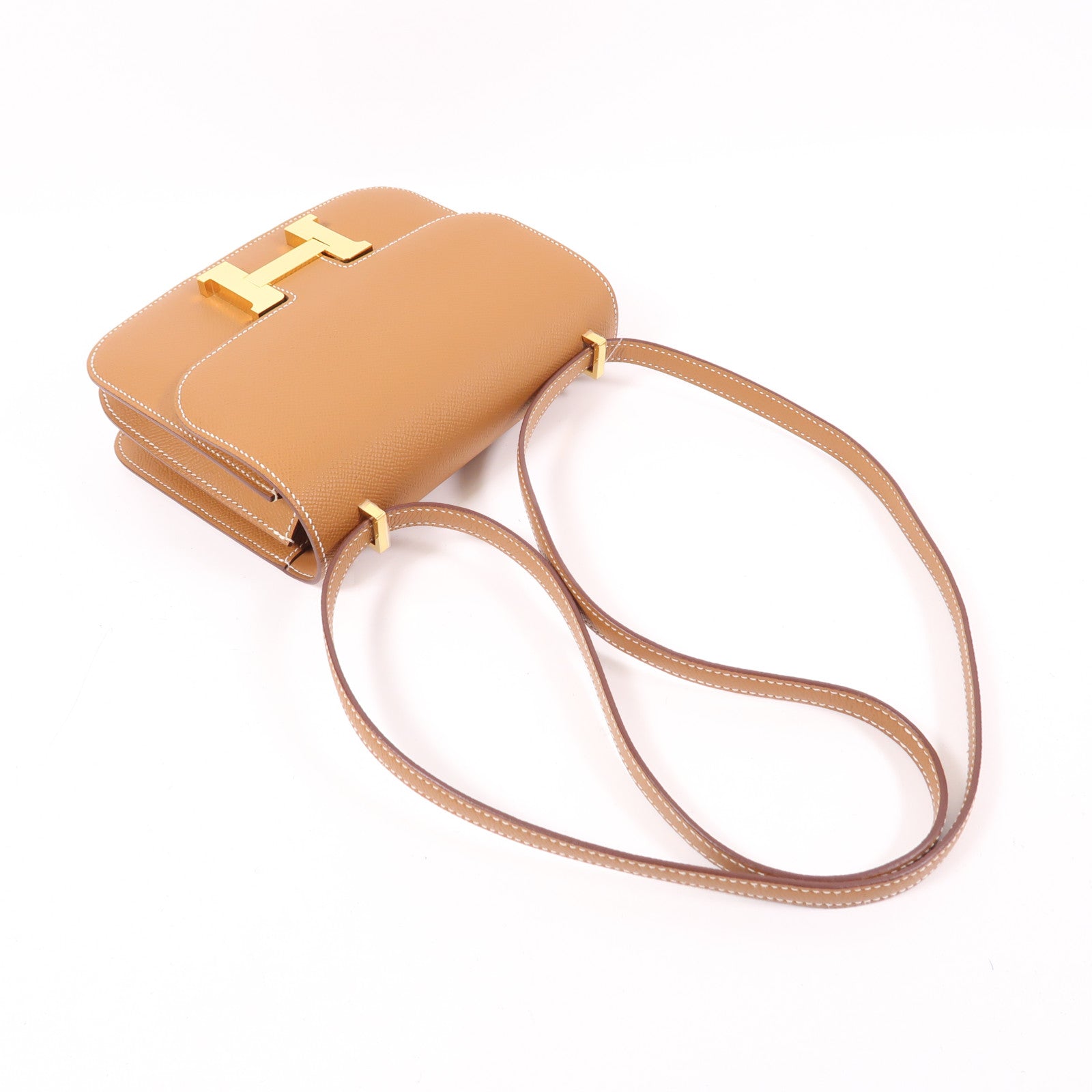 HERMES Epsom皮革Constance Mini金扣肩背袋