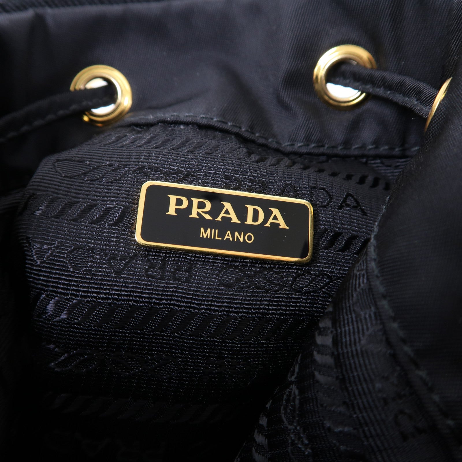 PRADA 尼龍2 Way Shoulder Bag金扣手挽肩背兩用袋黑色
