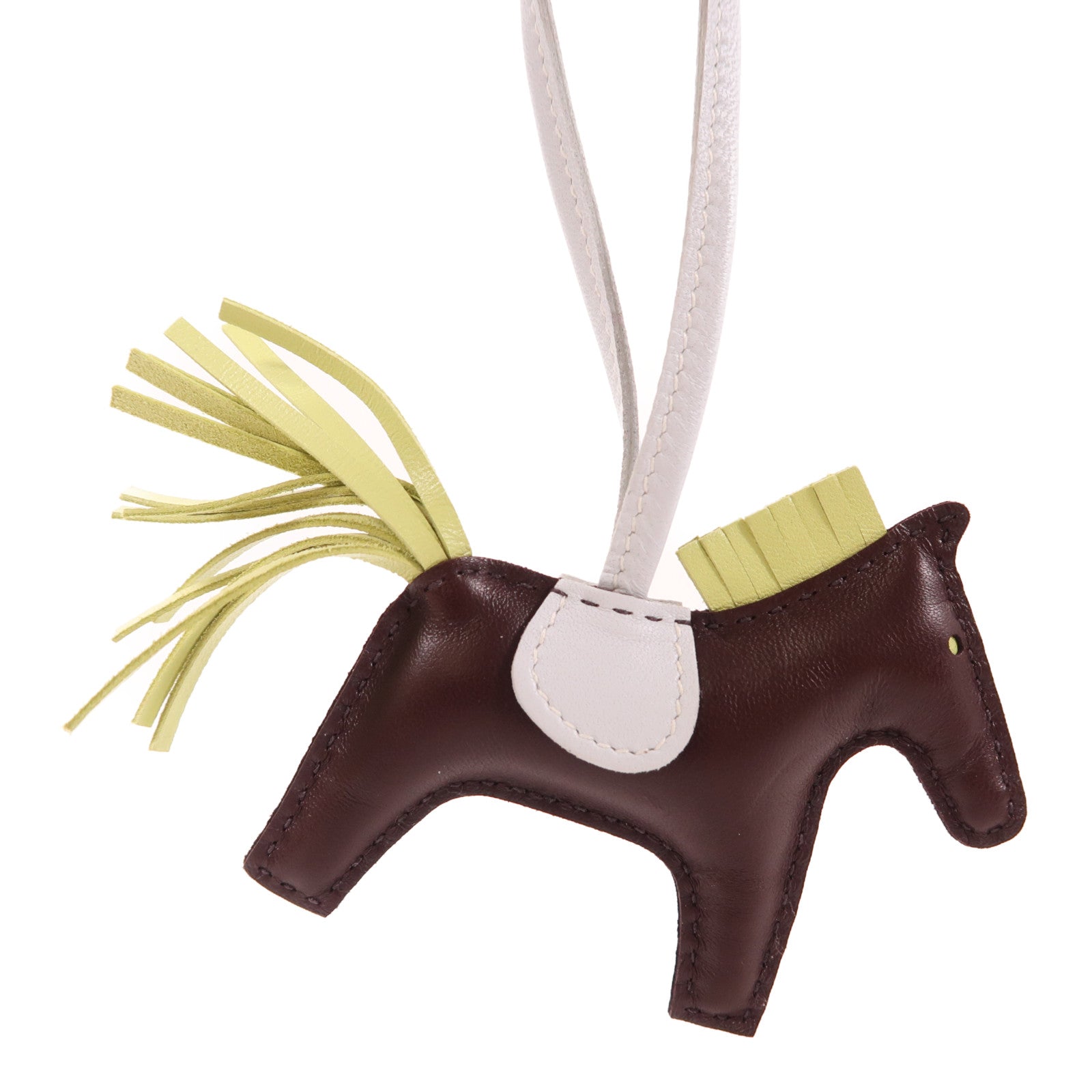 HERMES Rodeo PM Charm Swift Leather 0G Rouge Sellier