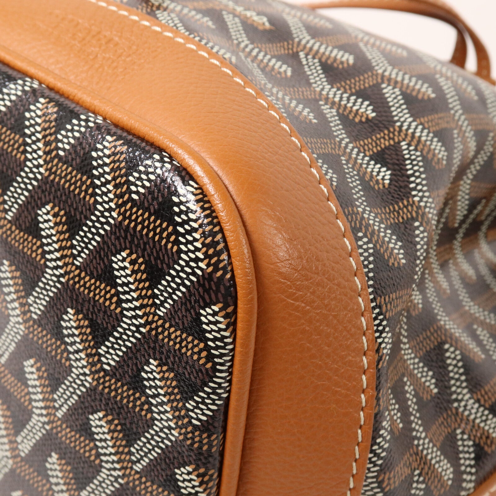 GOYARD 塗層帆布/牛皮皮革Petit Flot PM肩背袋