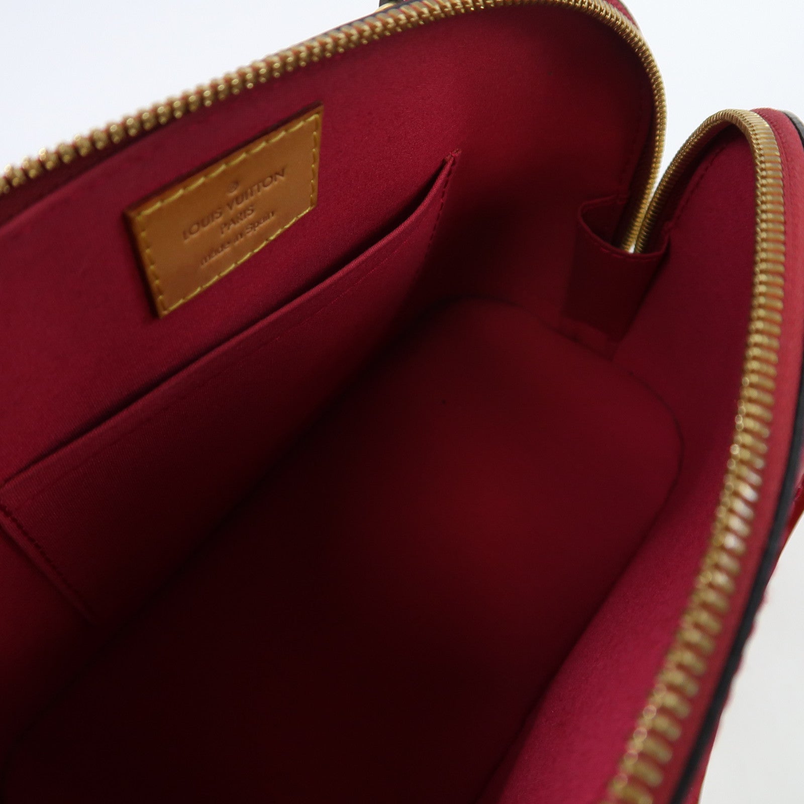 LOUIS VUITTON Vernis Alma BB金扣手挽肩背兩用袋紅色