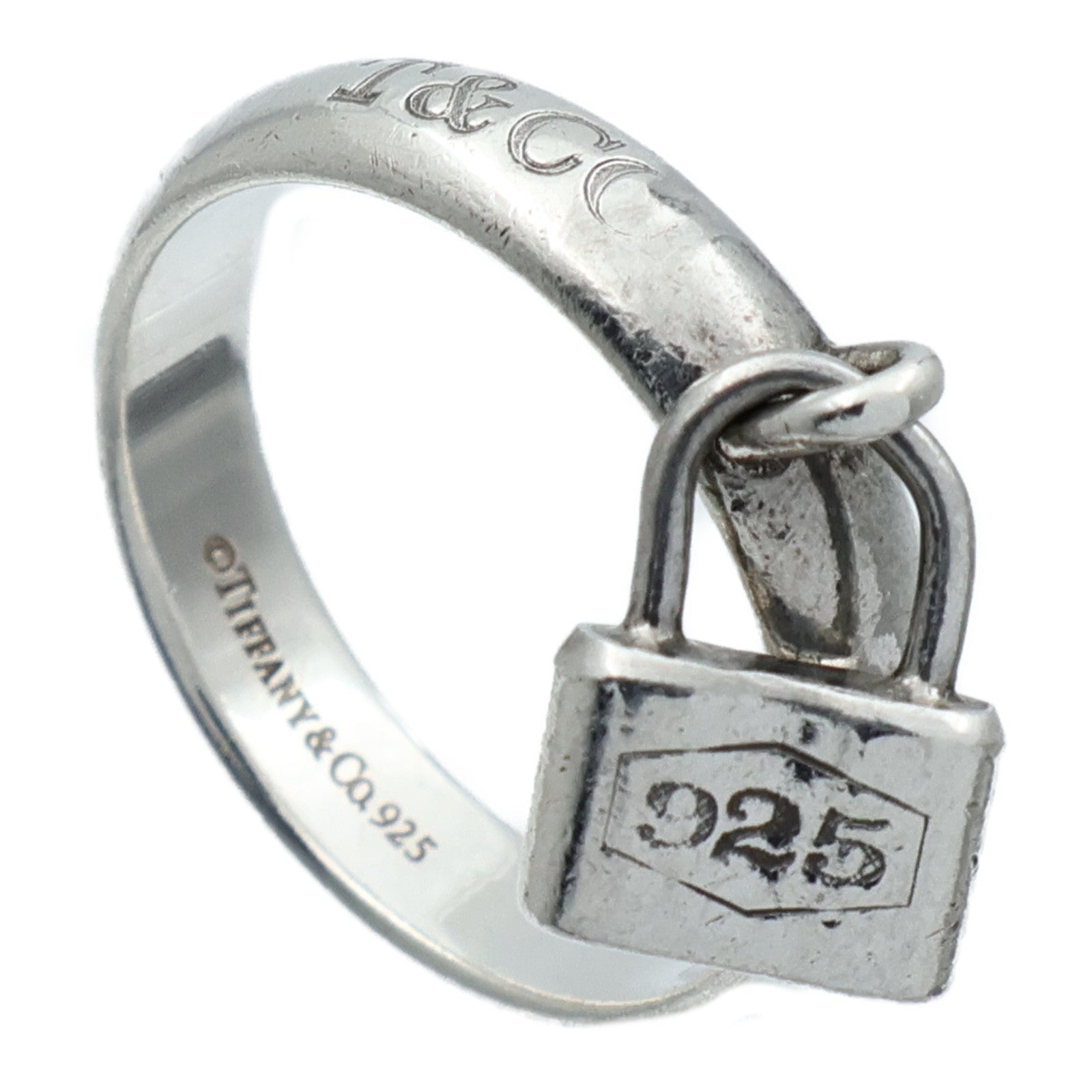 TIFFANY＆CO 【激減優惠】925/837純銀Lock Ring戒指US#5.75