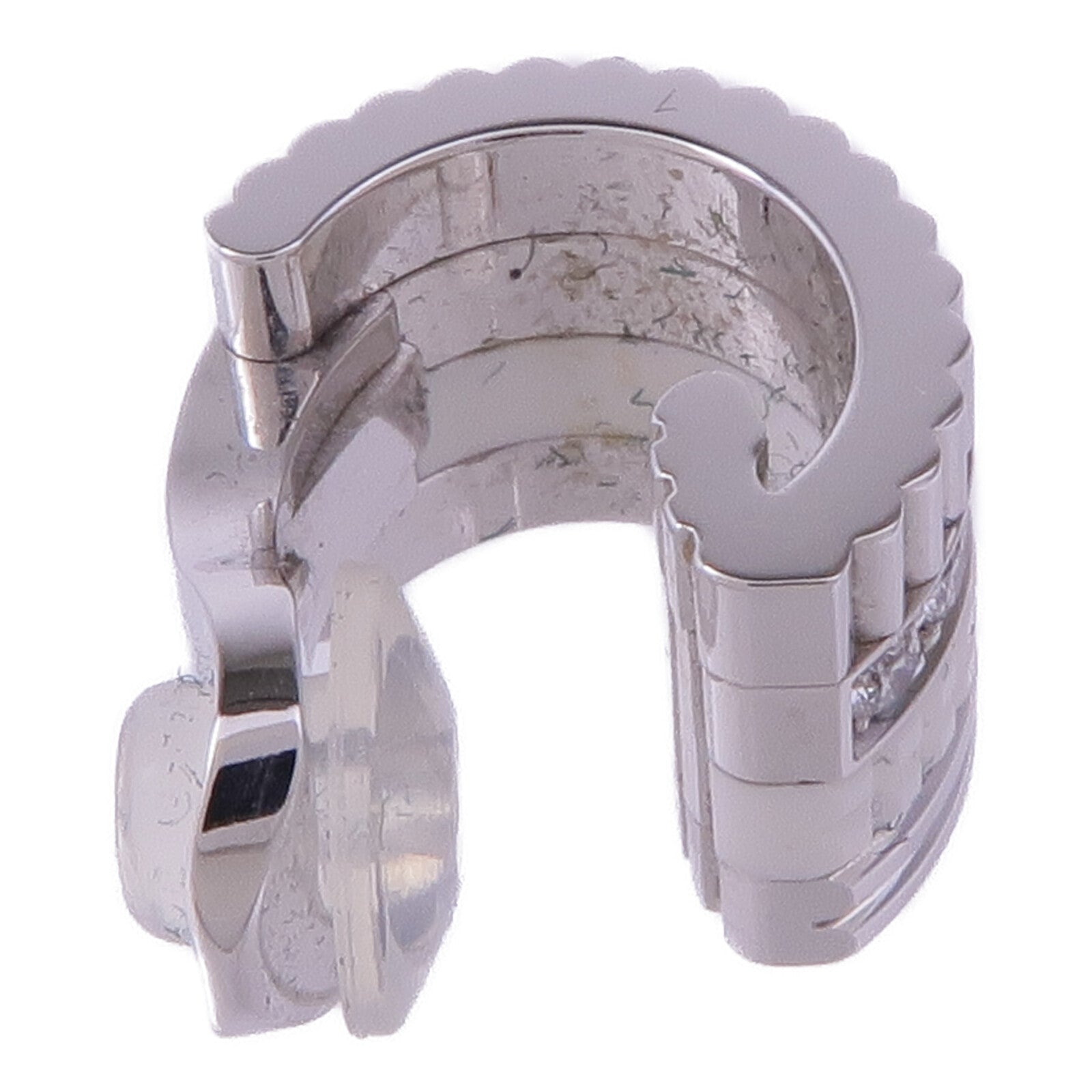 Boucheron 18K白金Single Clip Earring Quatre Double White鑽石耳環