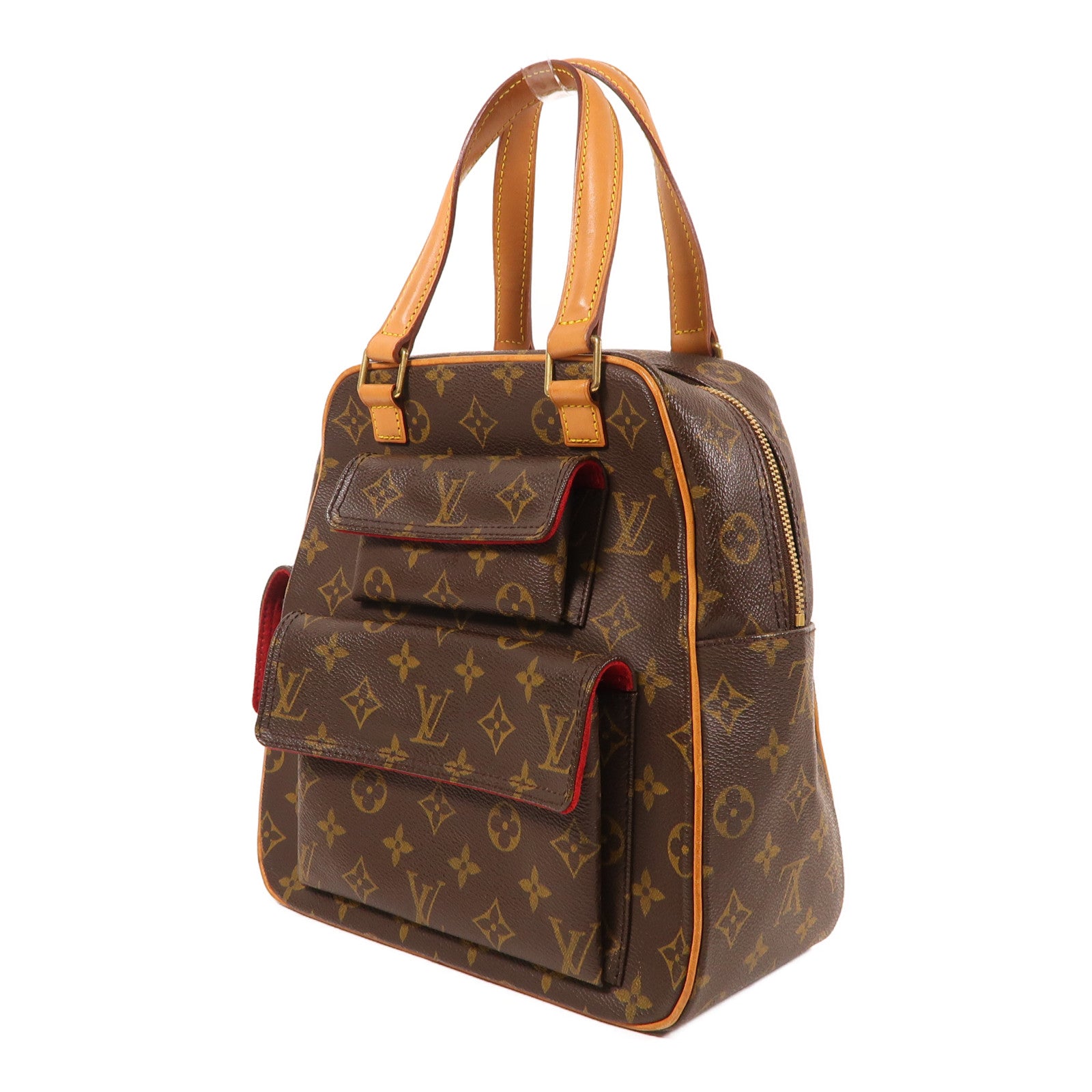 LOUIS VUITTON Monogram Excentri-cite金扣手挽袋棕色