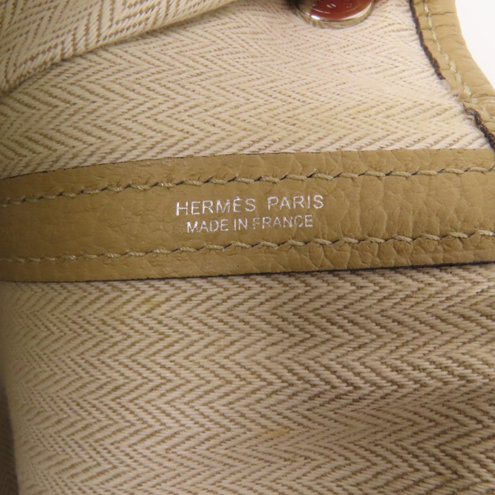 HERMES Negonda皮革Garden Party PM銀扣手挽袋Trench